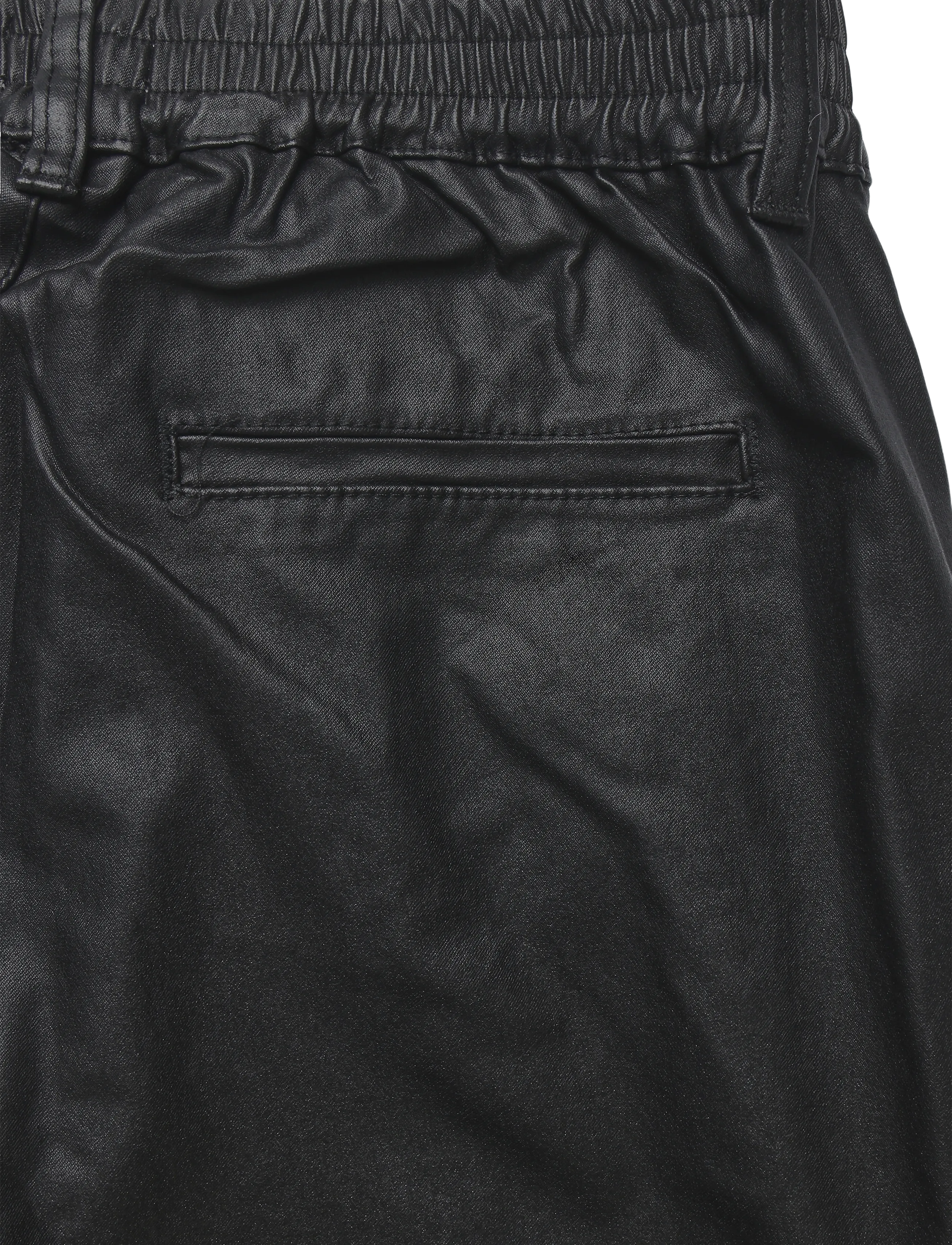 Object - OBJLISA BELLE WIDE COATED PANTS NOOS - vida byxor - black - 4