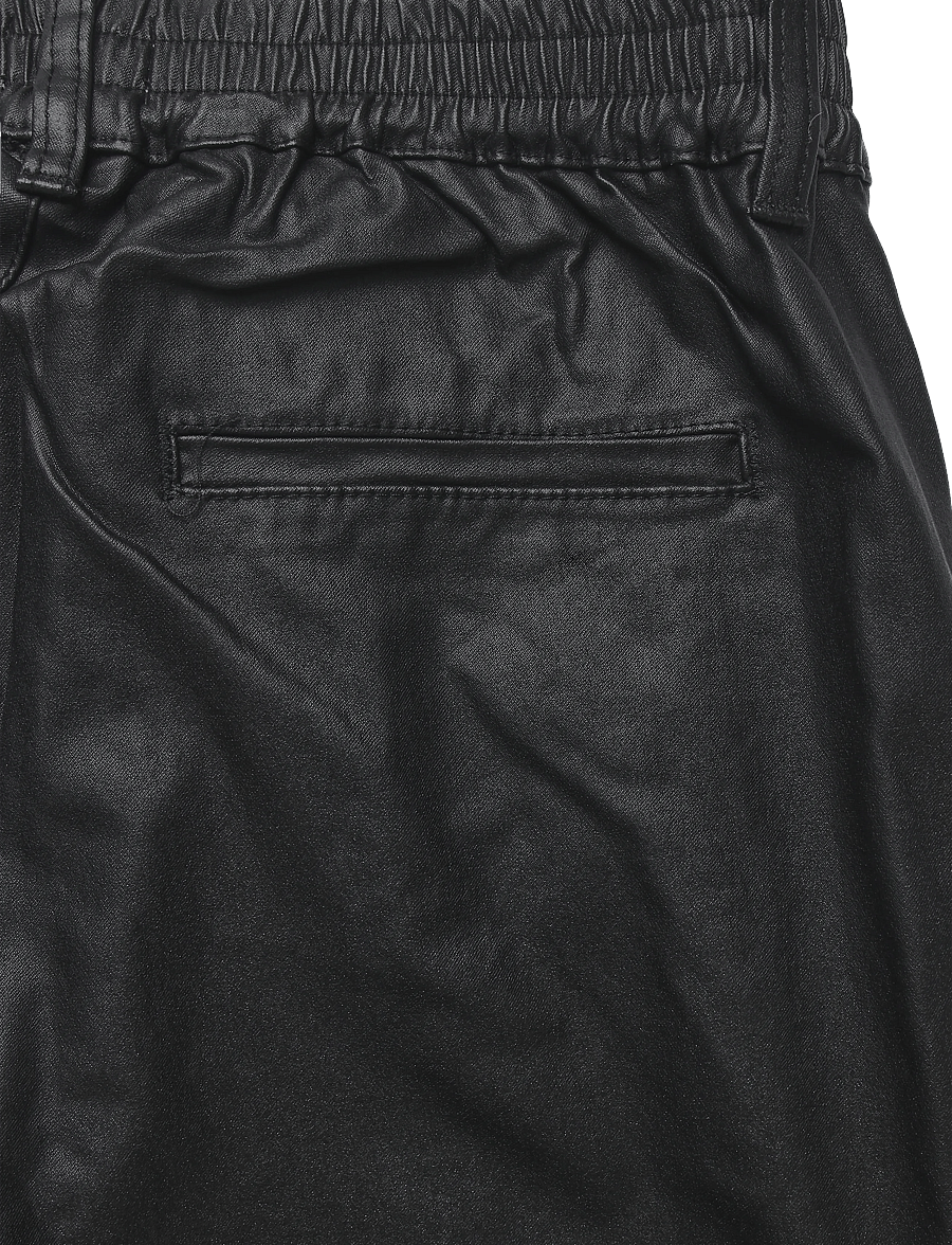 Object - OBJLISA BELLE WIDE COATED PANTS NOOS - vida byxor - black - 4