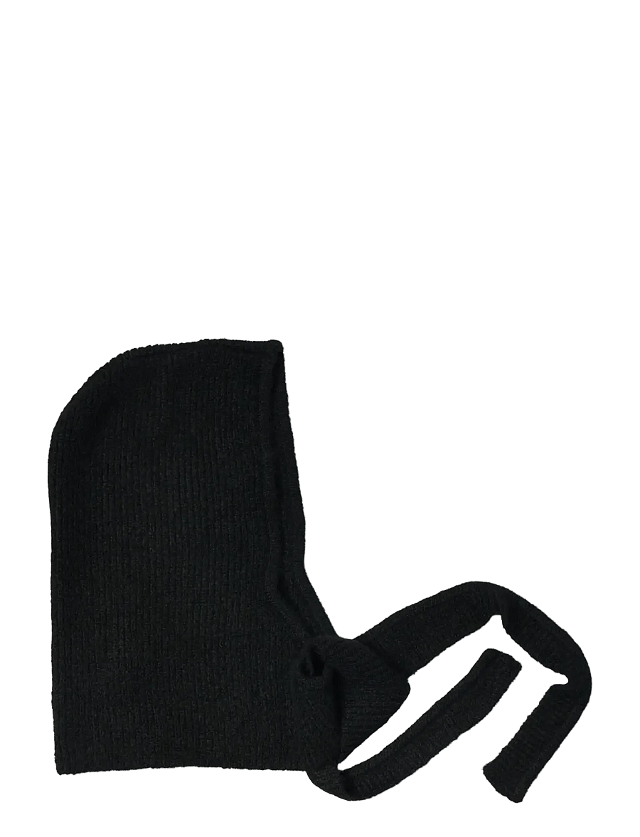 Object - OBJMILU WRAP KNIT BALACLAVA DIV - maskmütsid - black - 1