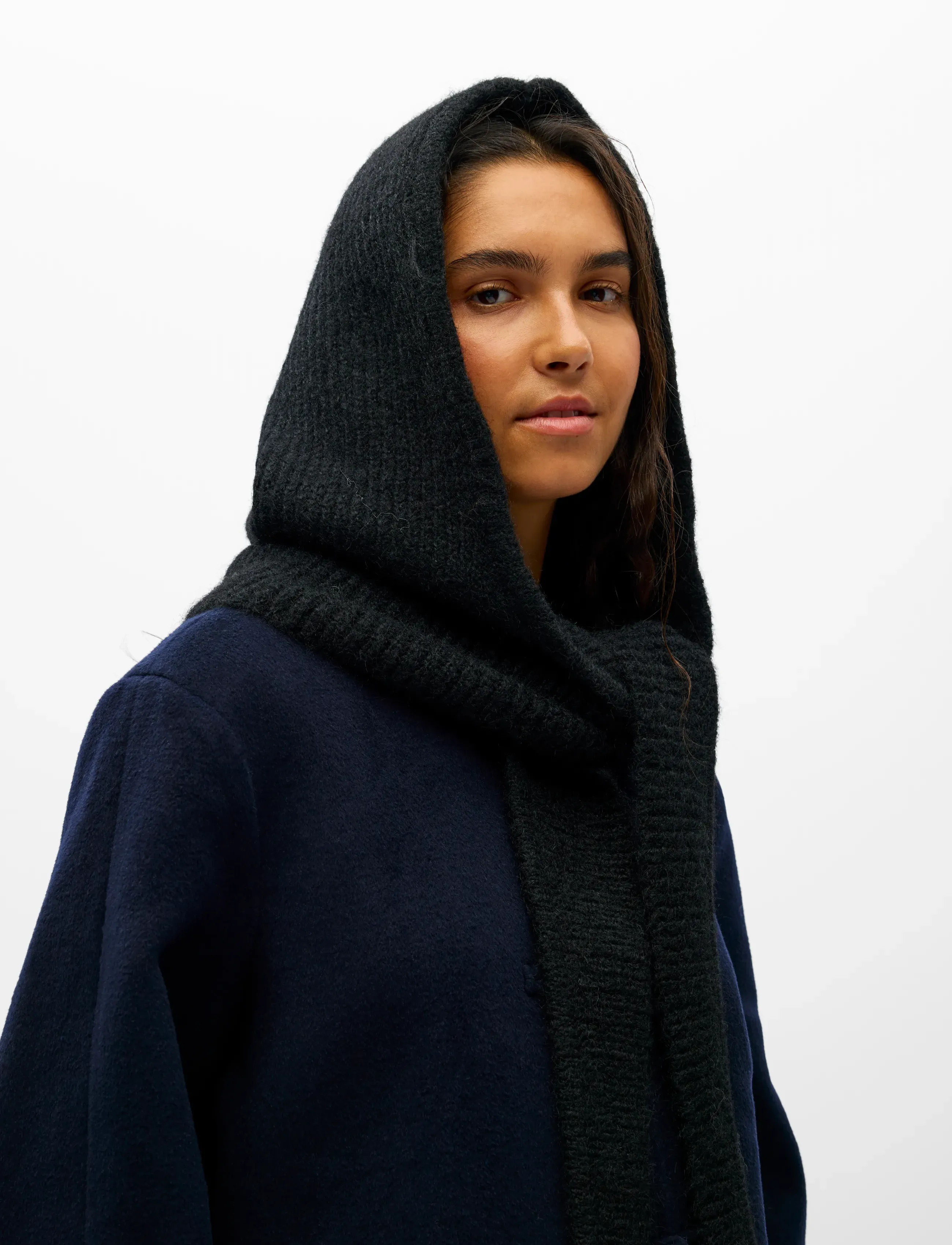 Object - OBJMILU WRAP KNIT BALACLAVA DIV - black - 0