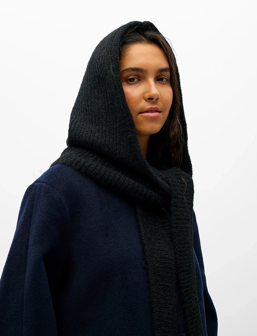 Object - OBJMILU WRAP KNIT BALACLAVA DIV - maskmütsid - black - 0