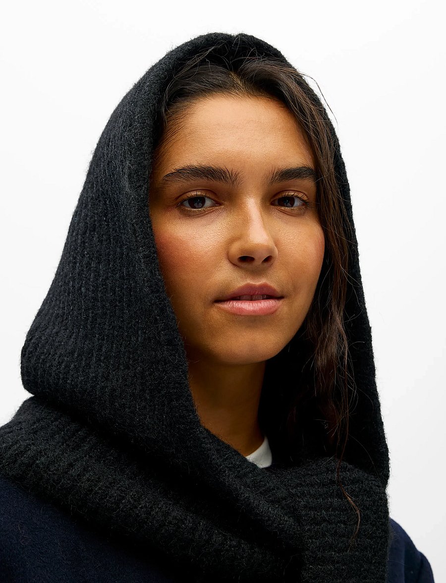 Object - OBJMILU WRAP KNIT BALACLAVA DIV - maskmütsid - black - 3