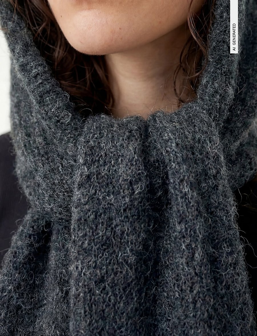 Object - OBJMILU WRAP KNIT BALACLAVA DIV - sturmhauben - dark grey melange - 4