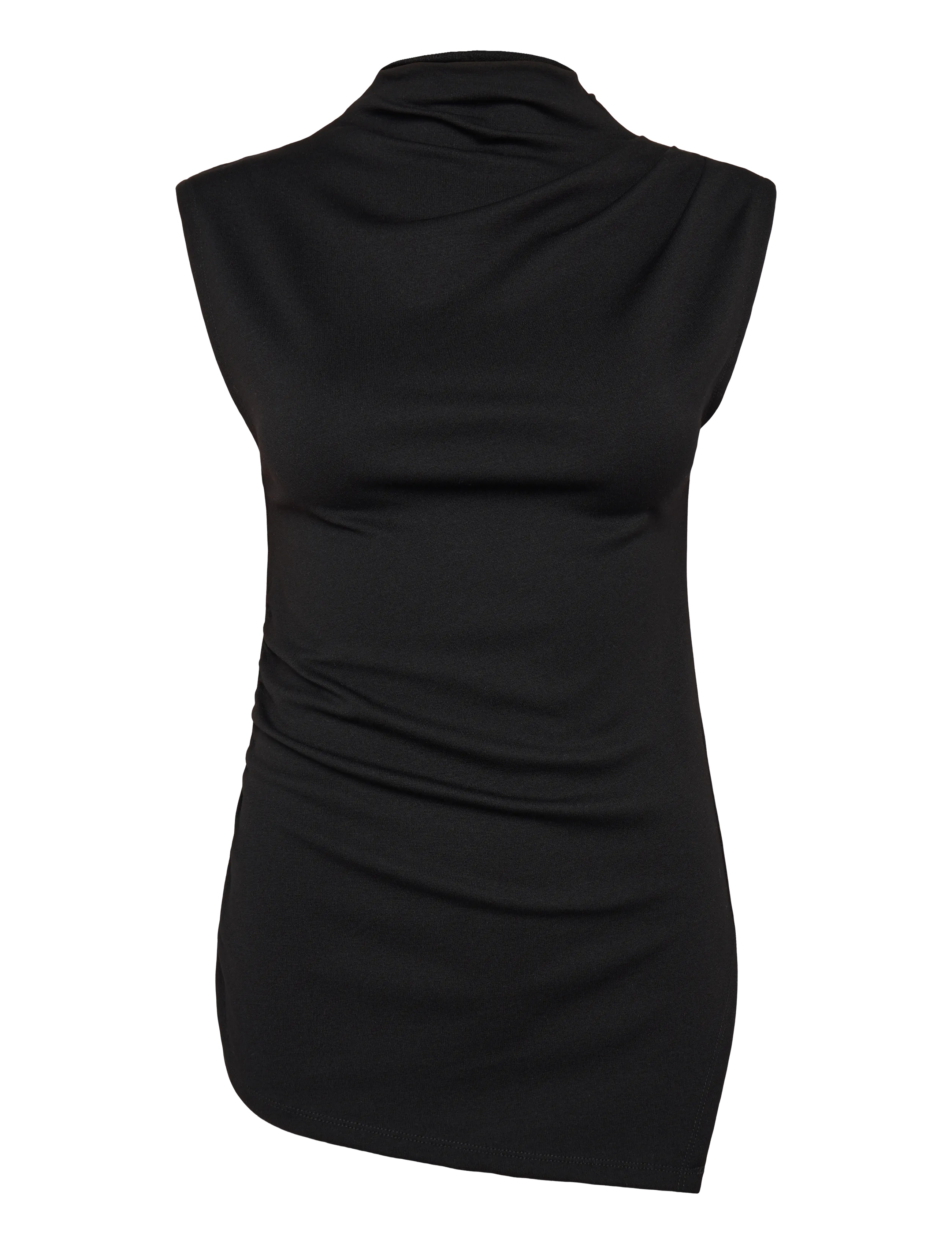 Object OBJKELLY S/L HIGH NECK TOP E TNE 26 - T-Shirts & Tops - BLACK / black