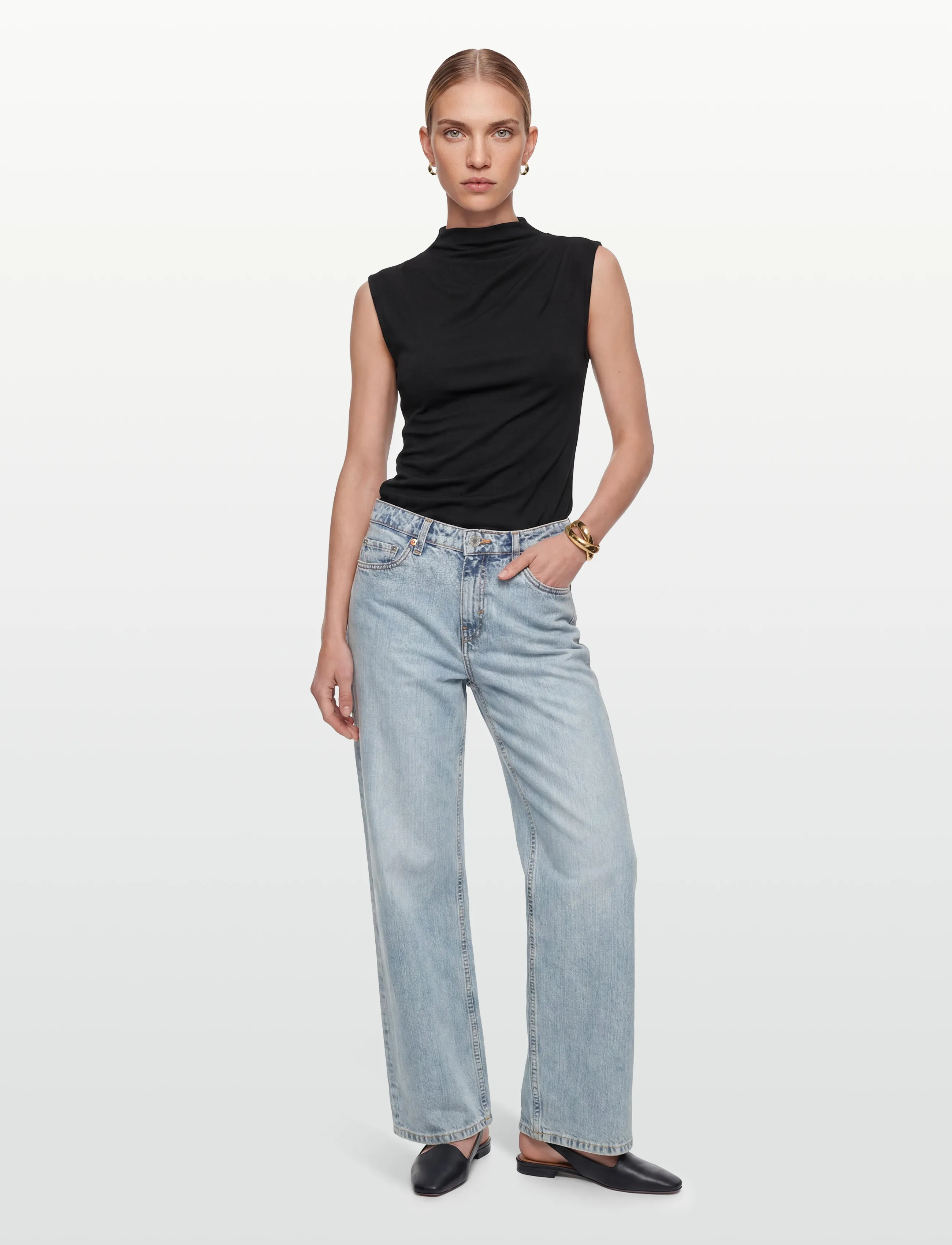 Object Objkelly S/L High Neck Top E Tne 26, Kvinder, Ærmeløs Højhalset Top, Sort, Str: XS