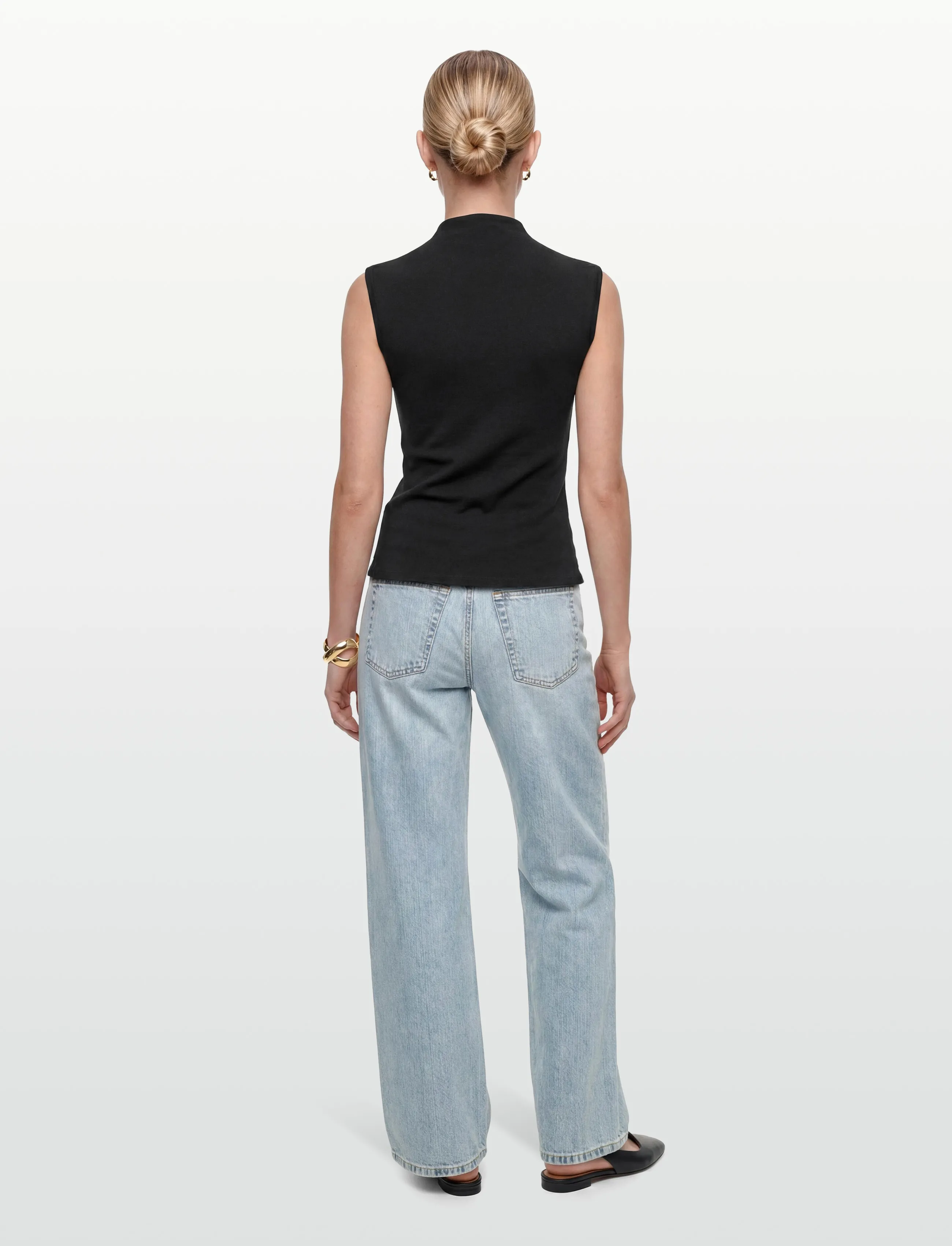 Object - OBJKELLY S/L HIGH NECK TOP E TNE 26 - Ärmellose tops - black - 5
