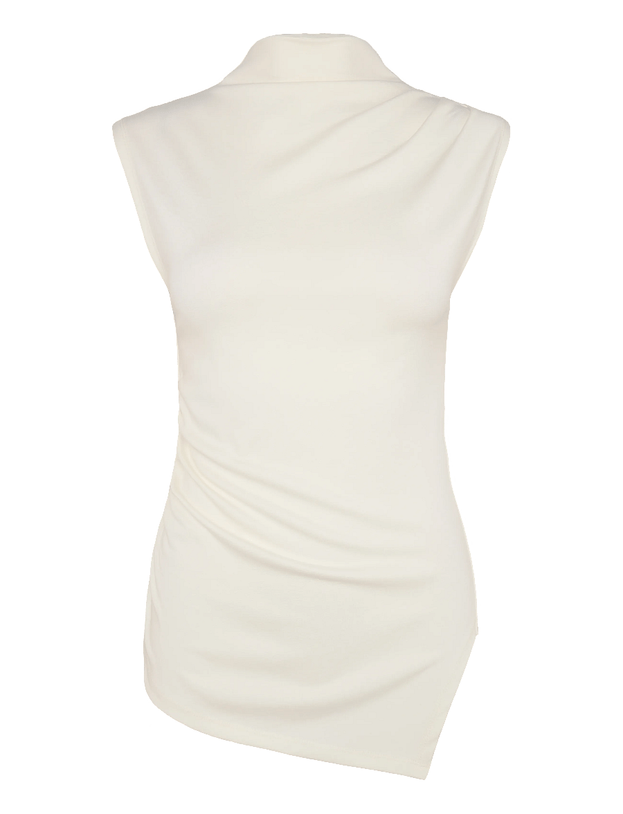 Object - OBJKELLY S/L HIGH NECK TOP E TNE 26 - Ärmellose tops - cloud dancer - 1