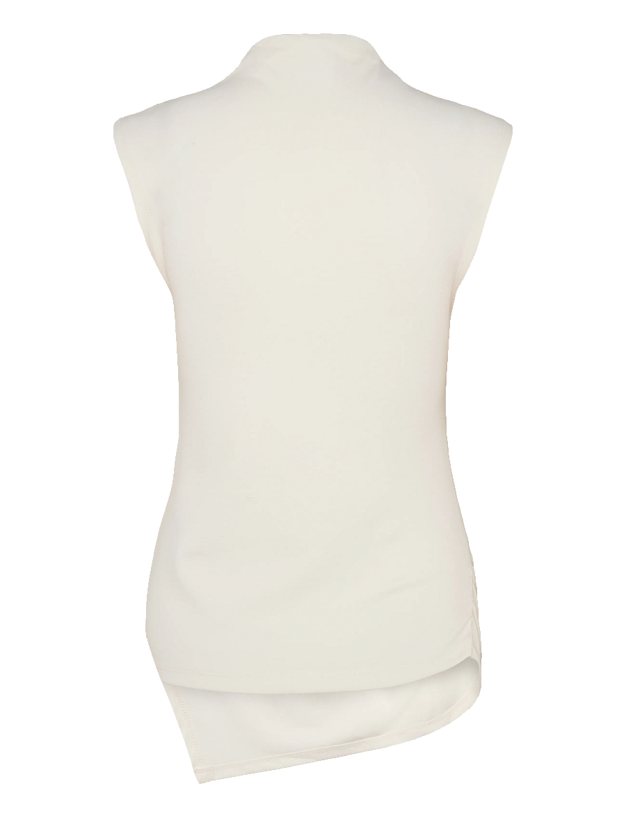 Object - OBJKELLY S/L HIGH NECK TOP E TNE 26 - topid ja varrukateta alussärgid - cloud dancer - 2