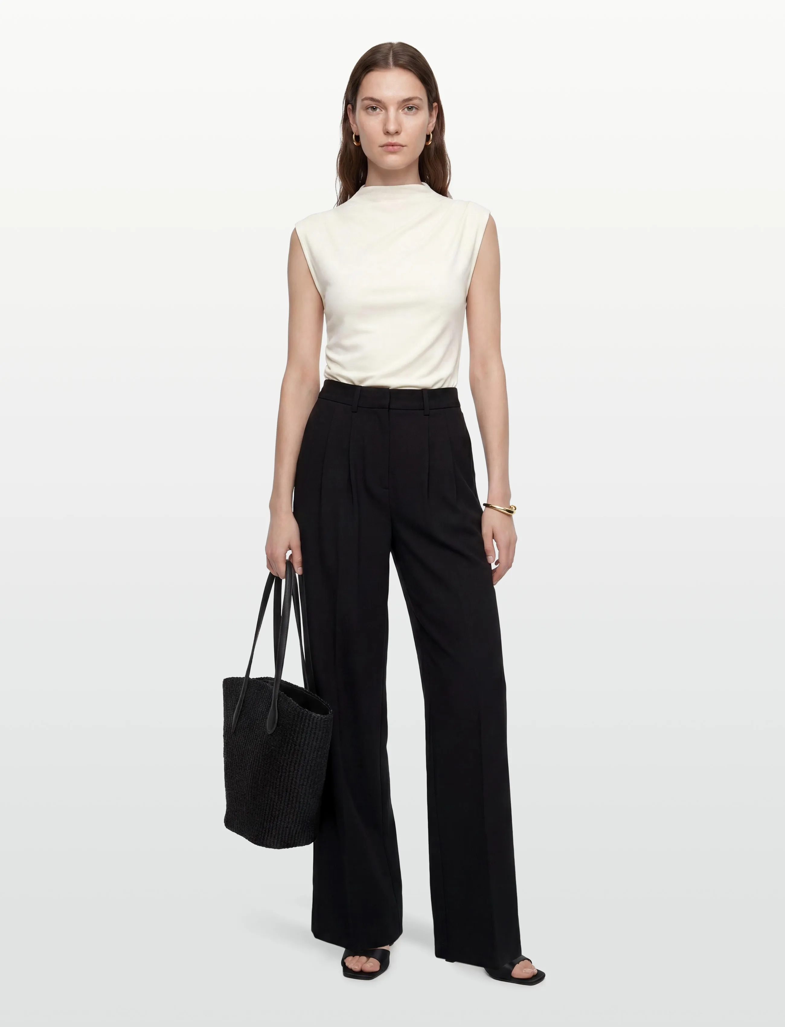 Object Objkelly S/L High Neck Top E Tne 26, XS, Cream, T-Shirts & Toppe > Uden Ærmer, Dame