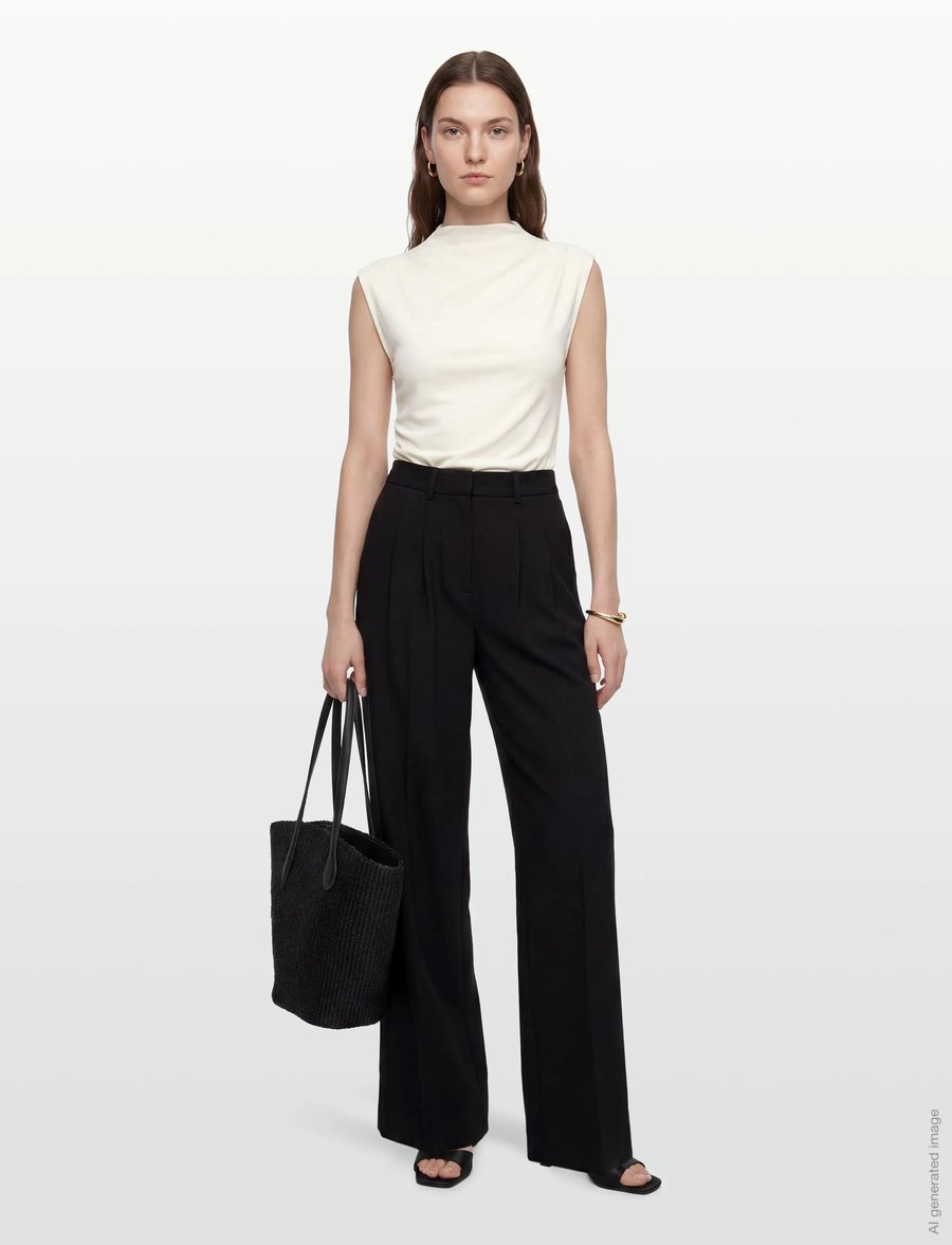 Object - OBJKELLY S/L HIGH NECK TOP E TNE 26 - Ärmellose tops - cloud dancer - 0