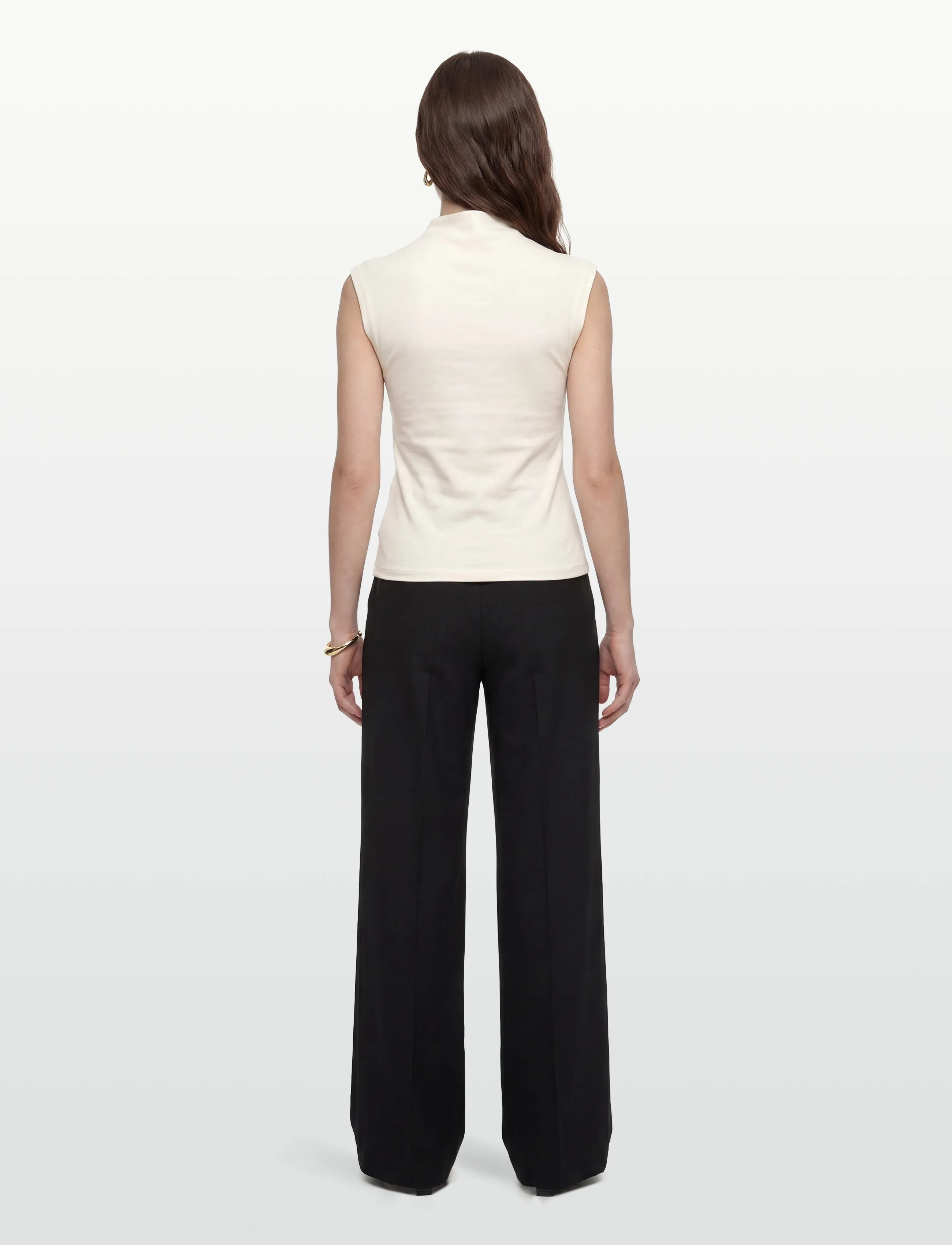 Object - OBJKELLY S/L HIGH NECK TOP E TNE 26 - Ärmellose tops - cloud dancer - 4