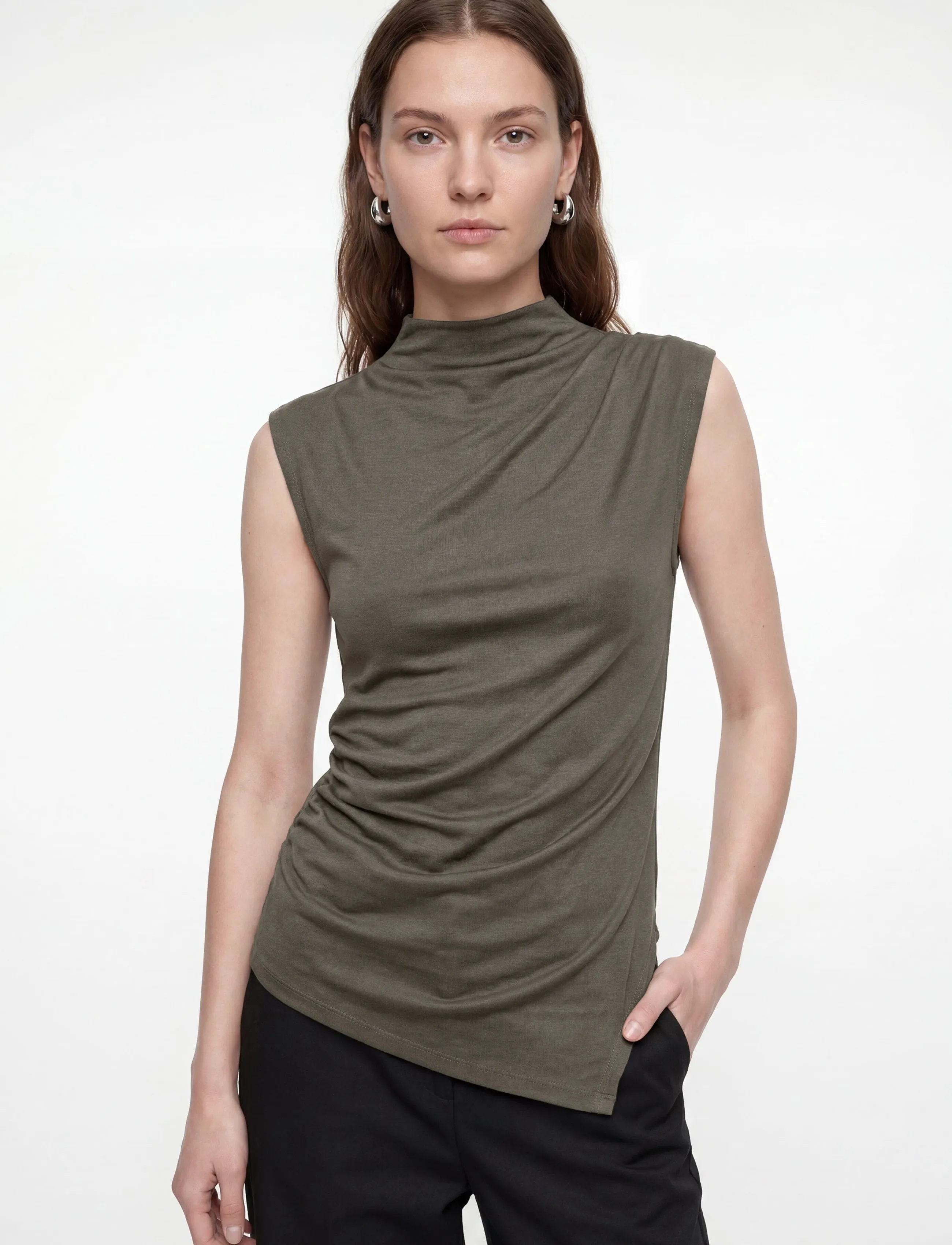 Object - OBJKELLY S/L HIGH NECK TOP E TNE 26 - tanktops - kambaba - 4
