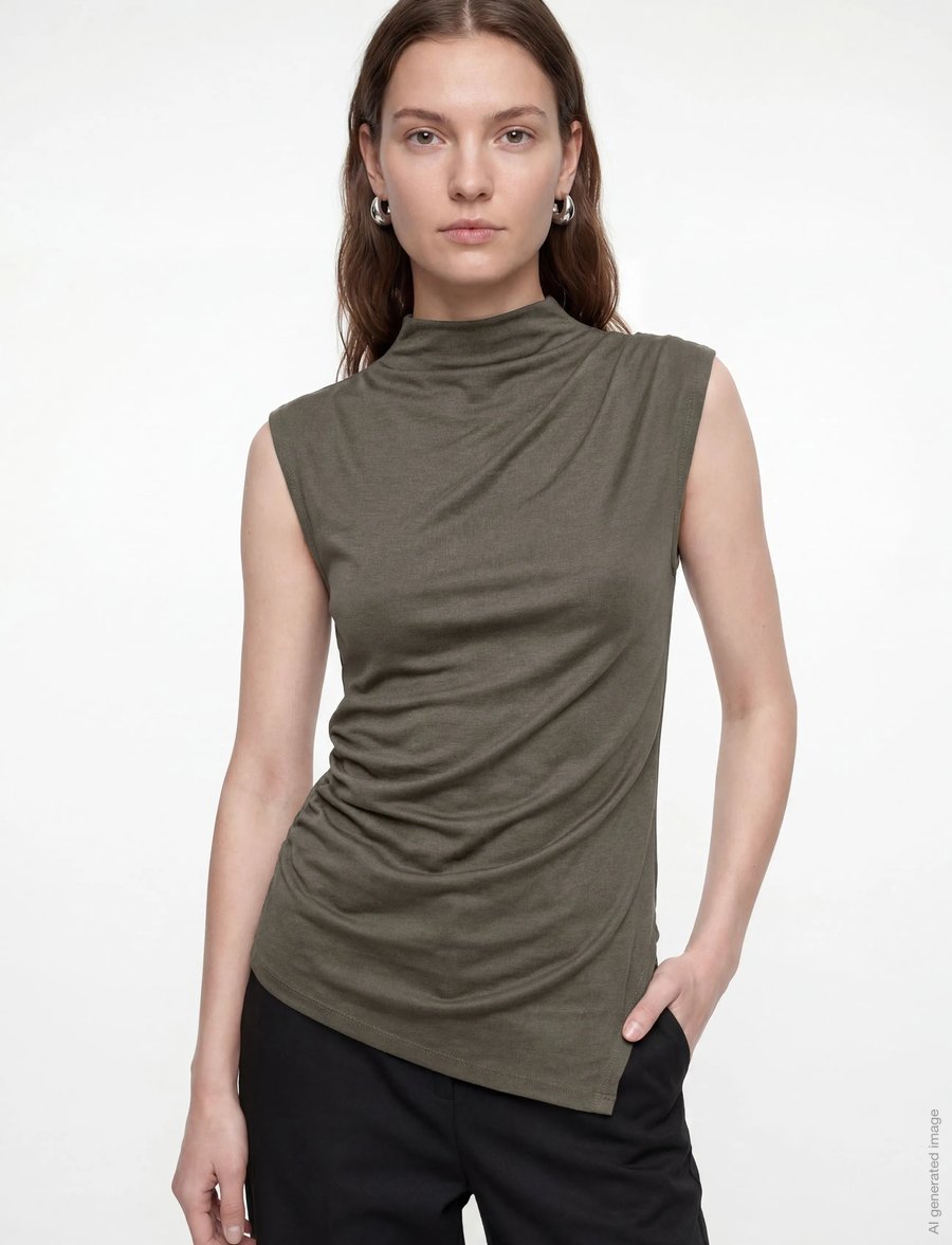 Object - OBJKELLY S/L HIGH NECK TOP E TNE 26 - tanktops - kambaba - 4