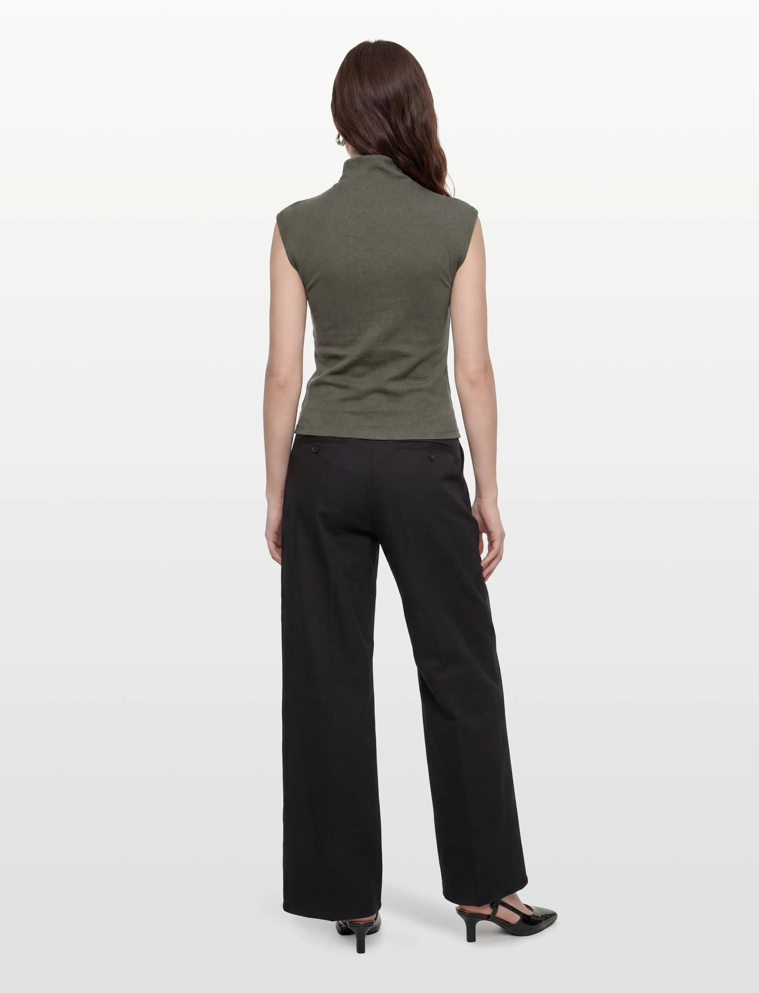 Object - OBJKELLY S/L HIGH NECK TOP E TNE 26 - tanktops - kambaba - 5