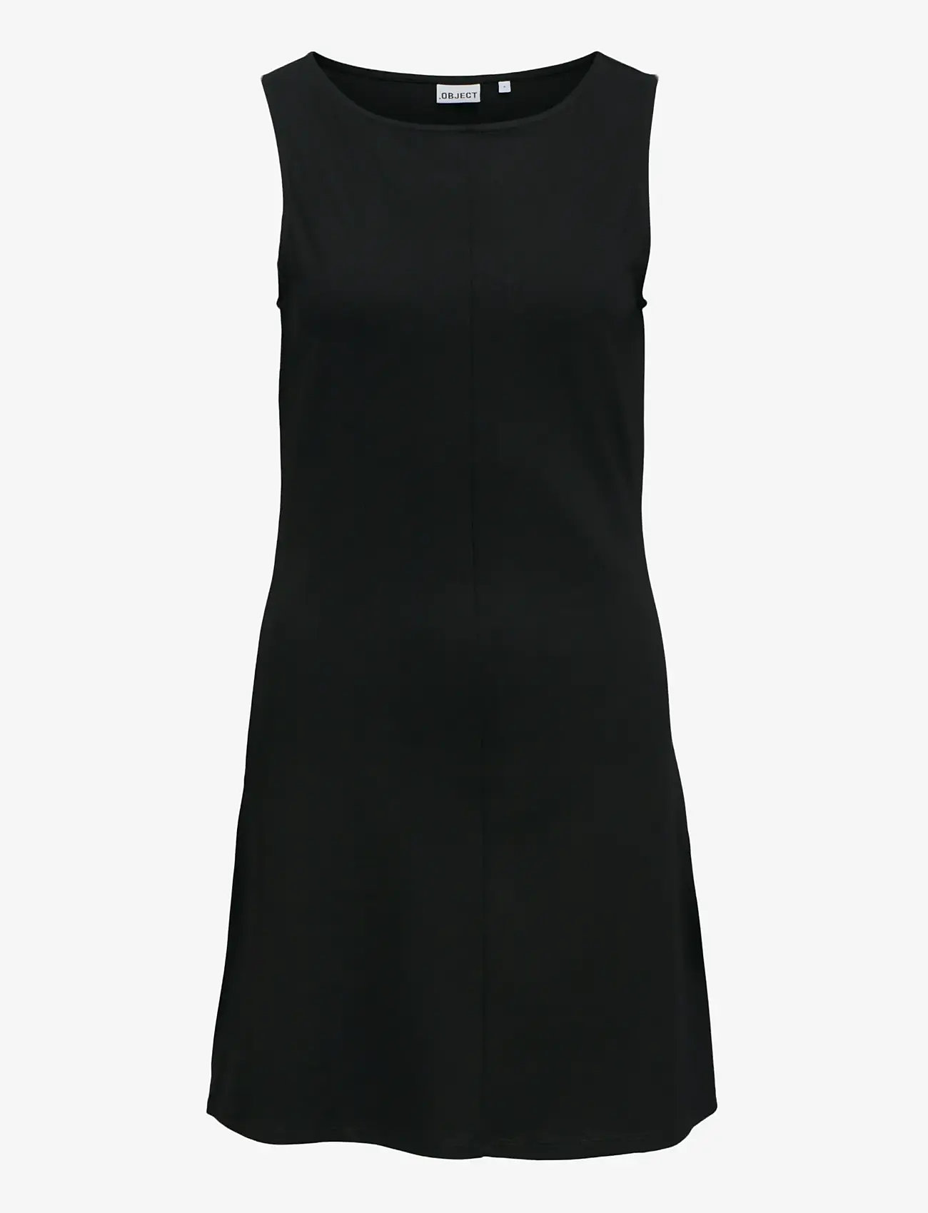 Object - OBJKELLY S/L SHORT DRESS E TNE 26 - sommerkjoler - black - 0