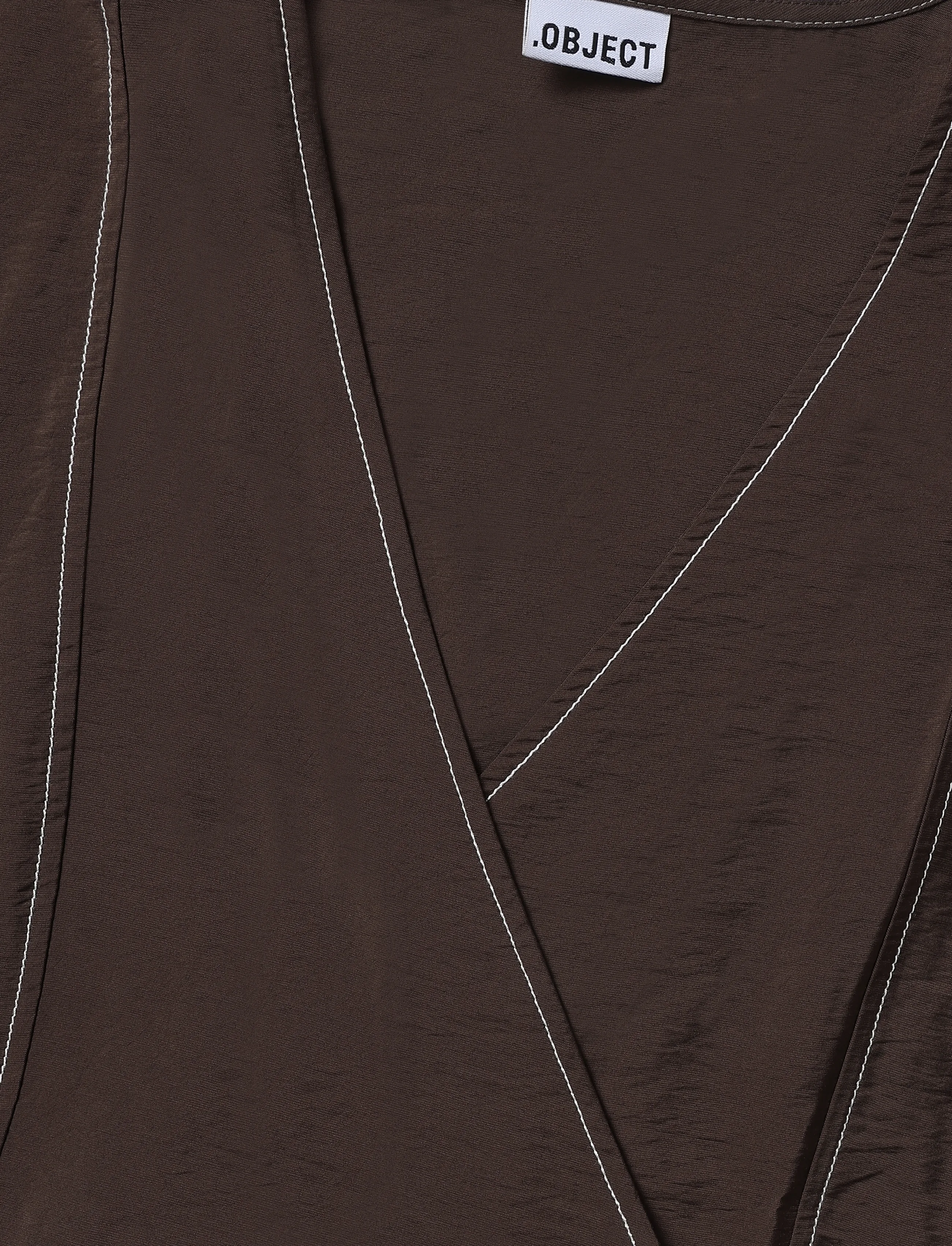 Object - OBJJACIRA S/S RE WRAP TOP E TNE - seal brown - 2