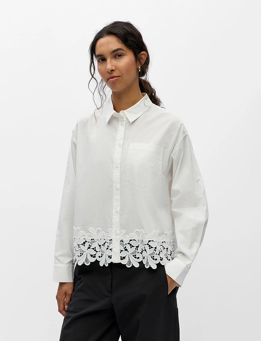 Object - OBJASLY L/S REG. SHIRT E TNE - langärmlige hemden - bright white - 0