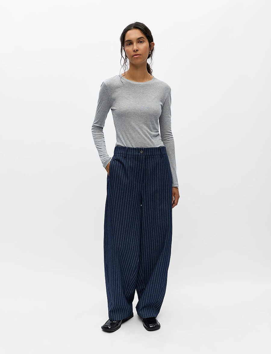 Object - OBJASRA MW BARREL PANTS E TNE - dark blue denim - 0