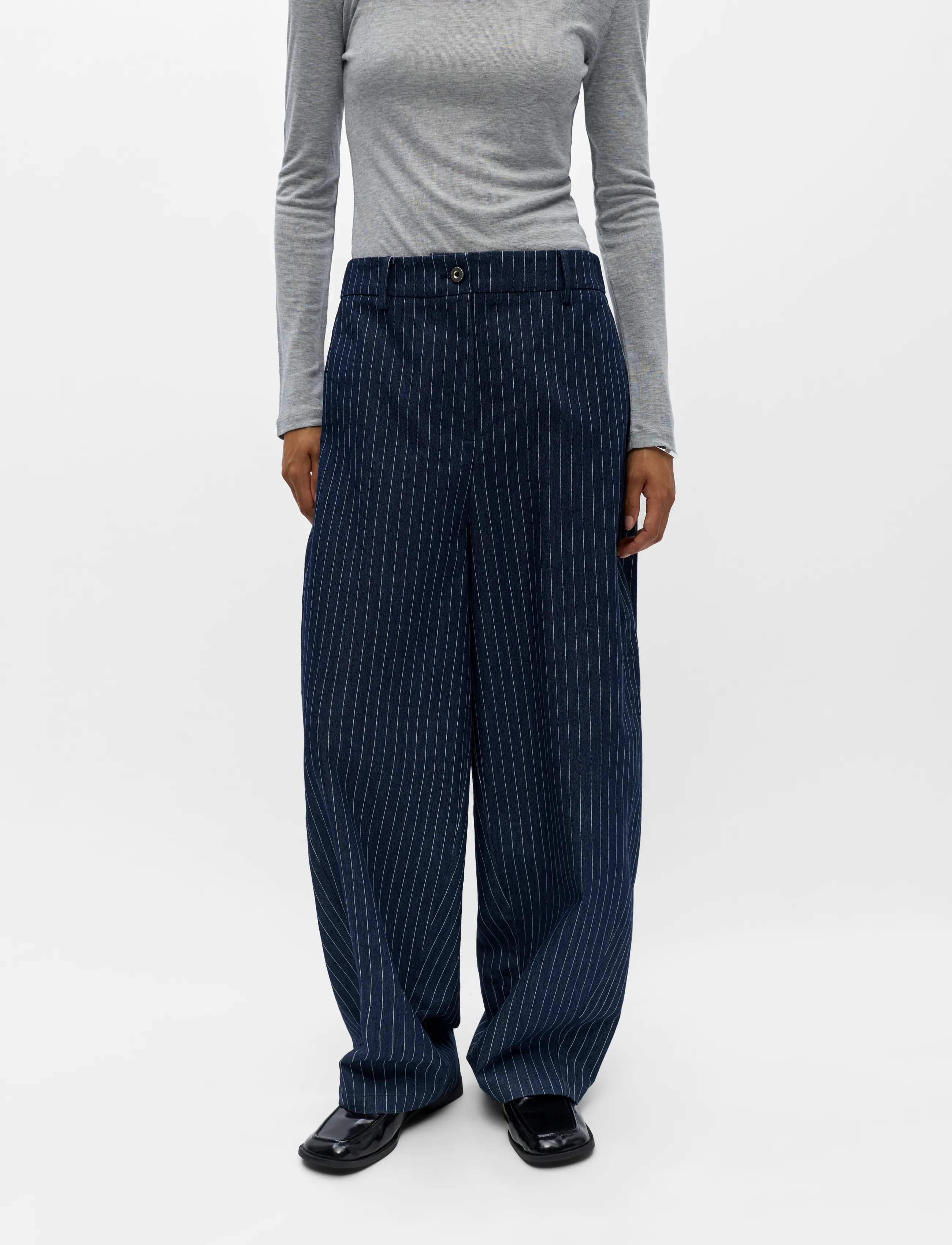 Object - OBJASRA MW BARREL PANTS E TNE - dark blue denim - 4
