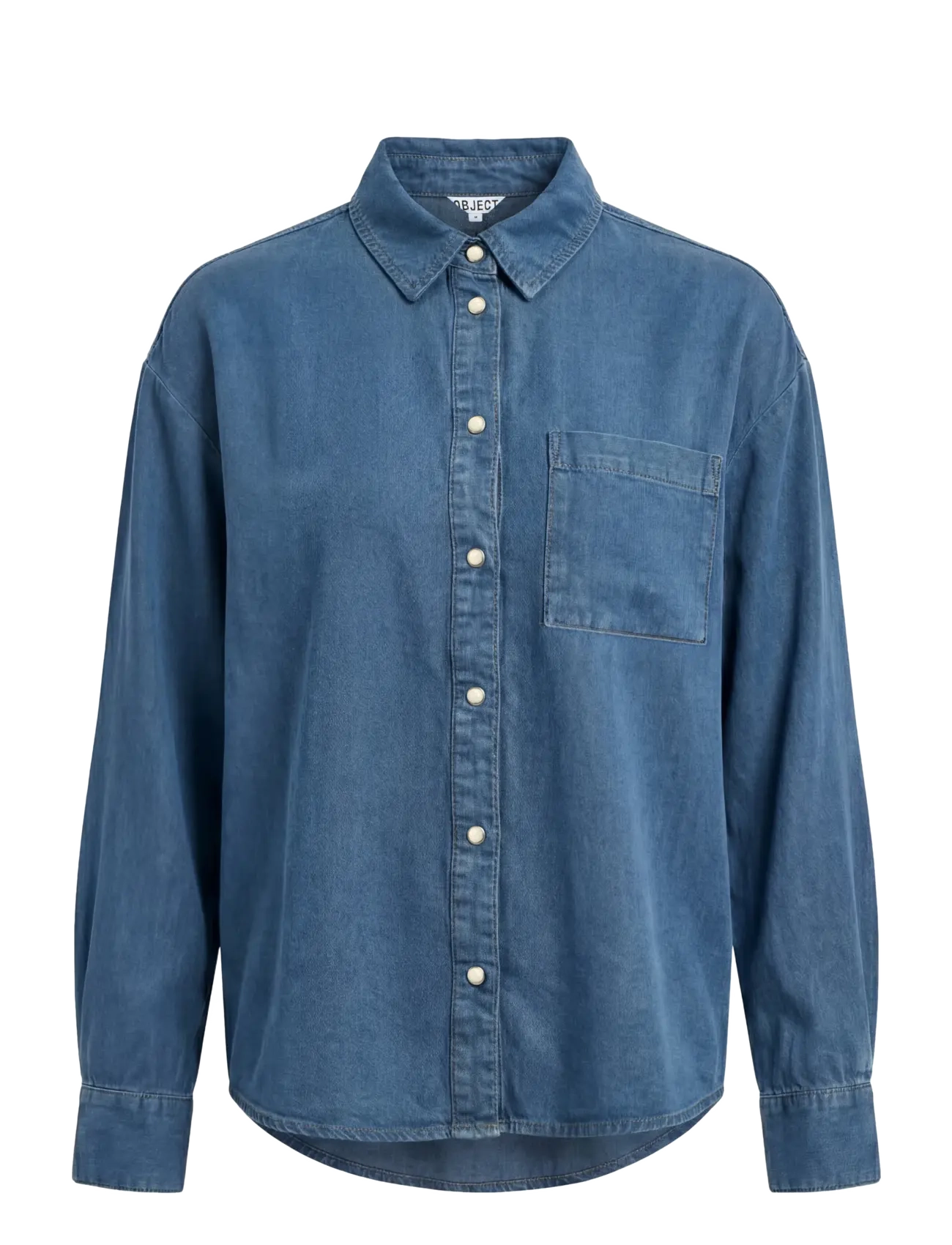 Object OBJFRAME ZILA L/S RE SHIRT E DIV - Shirts - MEDIUM BLUE DENIM / blue