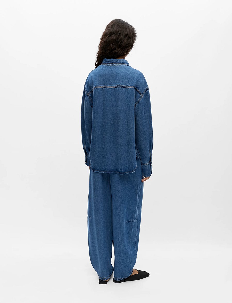 Object - OBJFRAME ZILA L/S RE SHIRT E DIV - jeanshemden - medium blue denim - 2