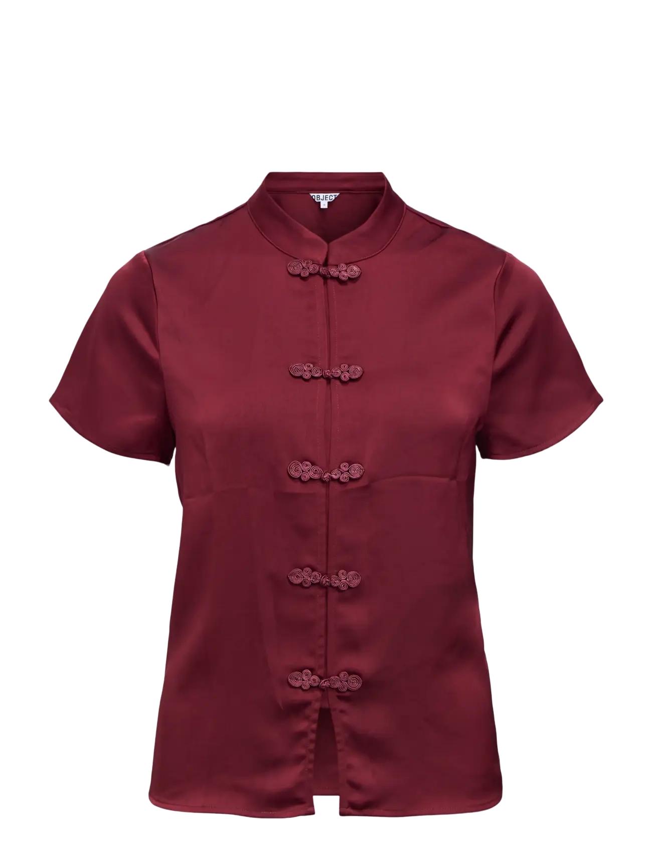 Object OBJALMA CAP SLEEVE TOP E DIV - Object - BURGUNDY / burgundy