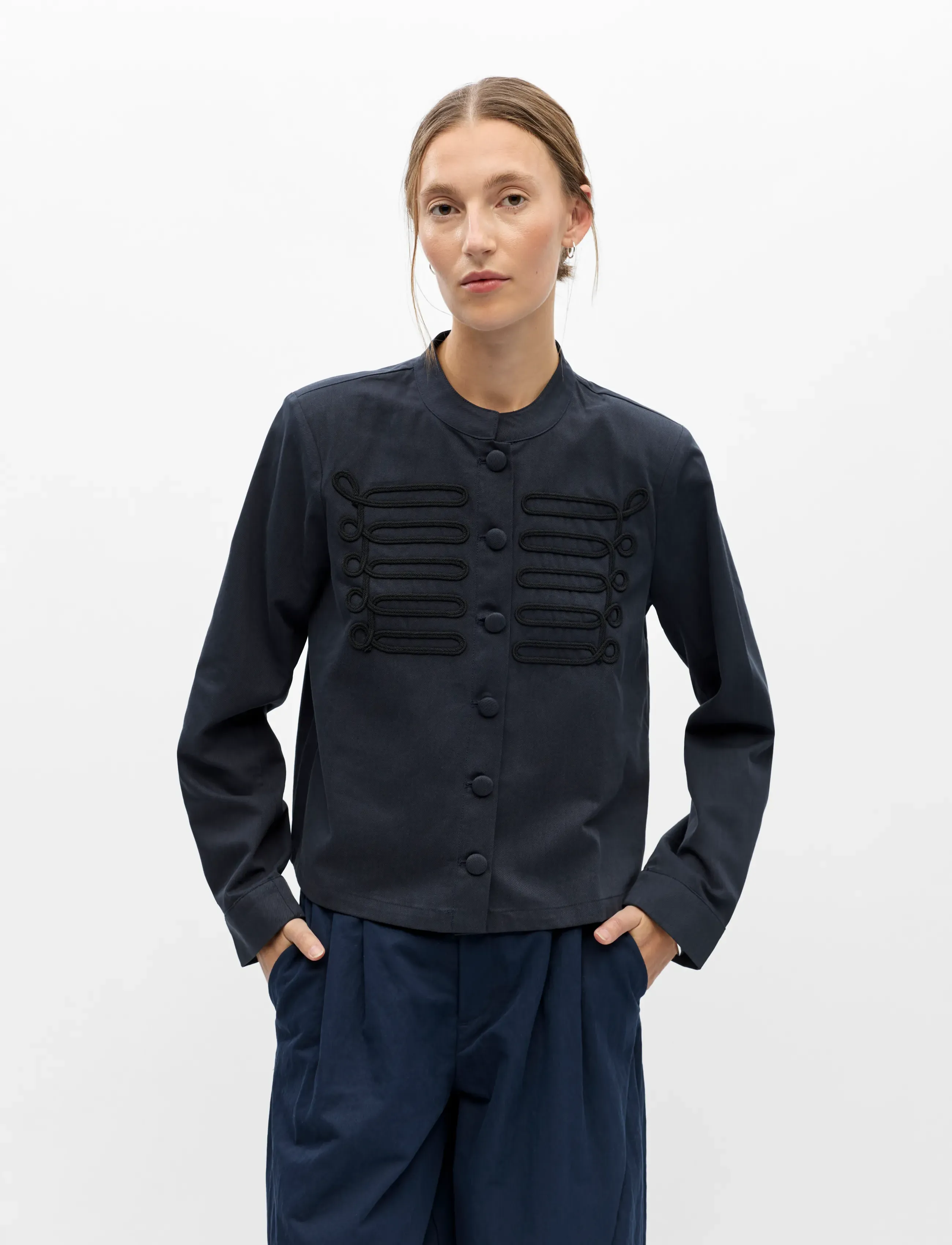 Object - OBJJOSEY RE L/S JACKET E DIV - leichte jacken - sky captain - 3