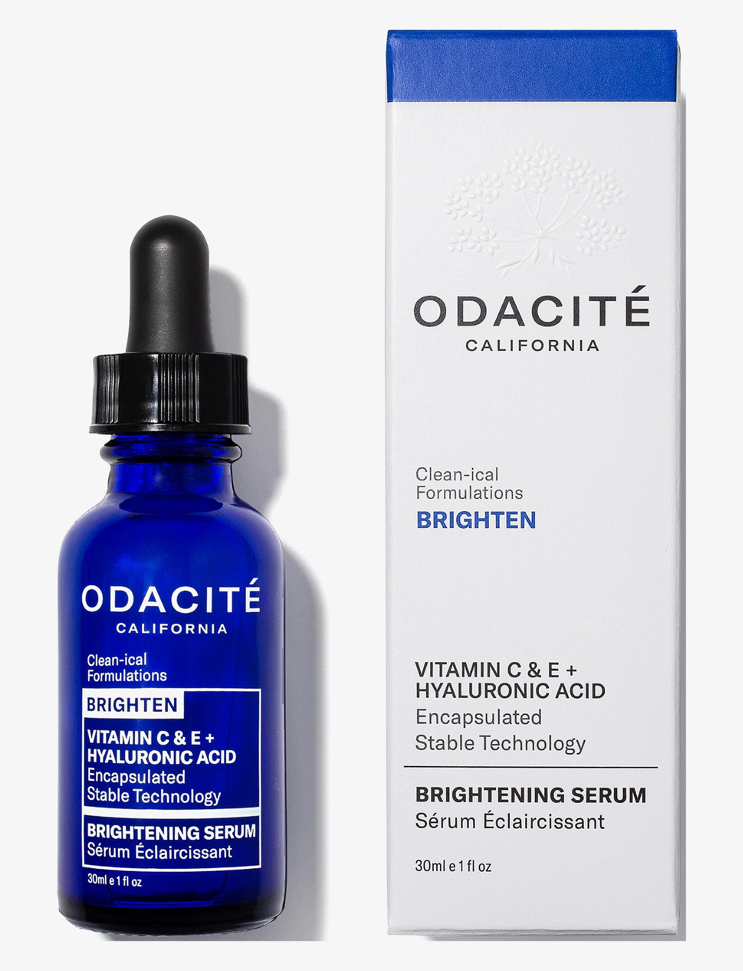 Odacité Skincare Brightening Serum - Vitamin C & E + Hyaluronic Acid - Ilutooted meestele - BRIGHTENING SERUM / clear