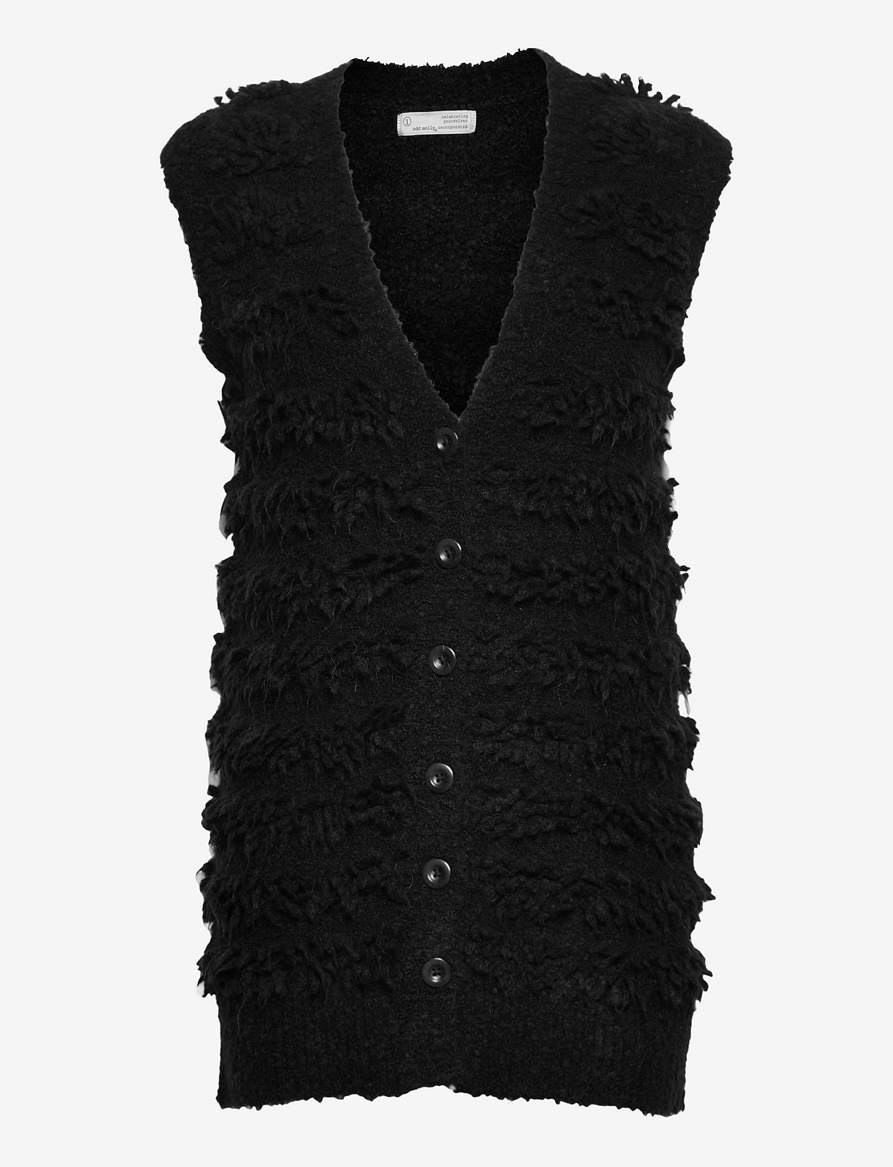 ODD MOLLY - Tyra Knitted Vest - almost black - 0