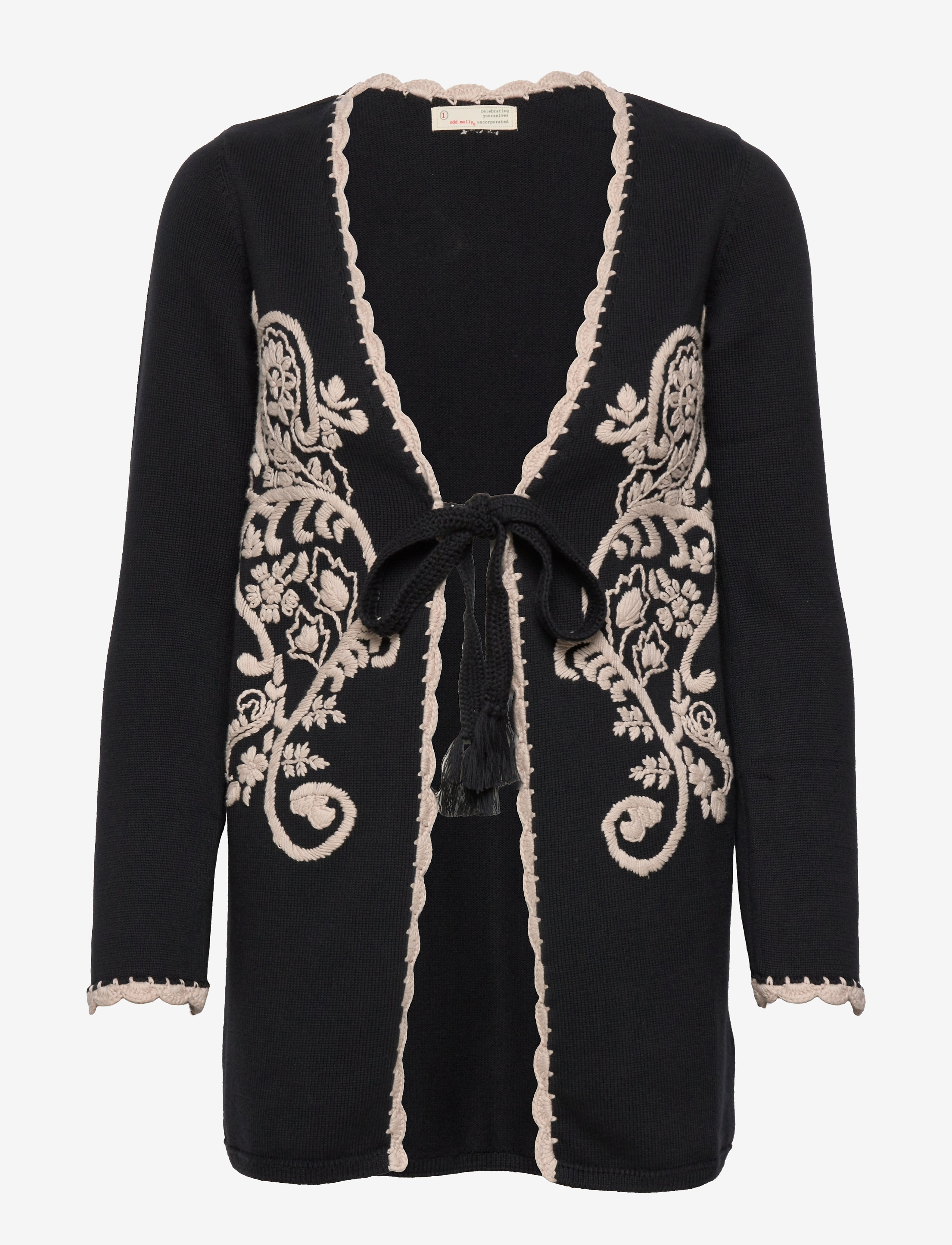 ODD MOLLY - Hilda Knitted Cardigan - almost black - 1