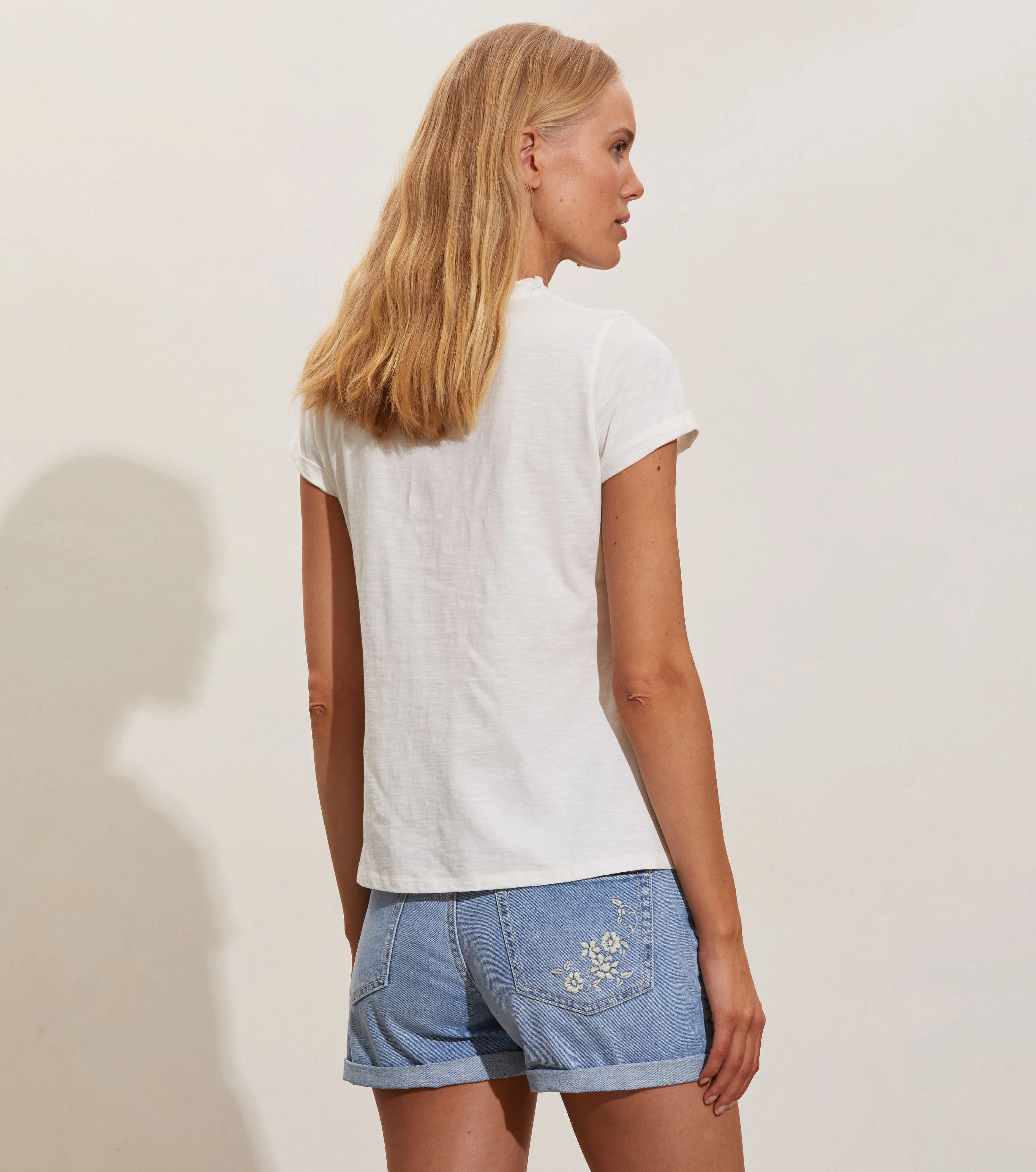 ODD MOLLY - Elvira SS Top - light chalk - 3
