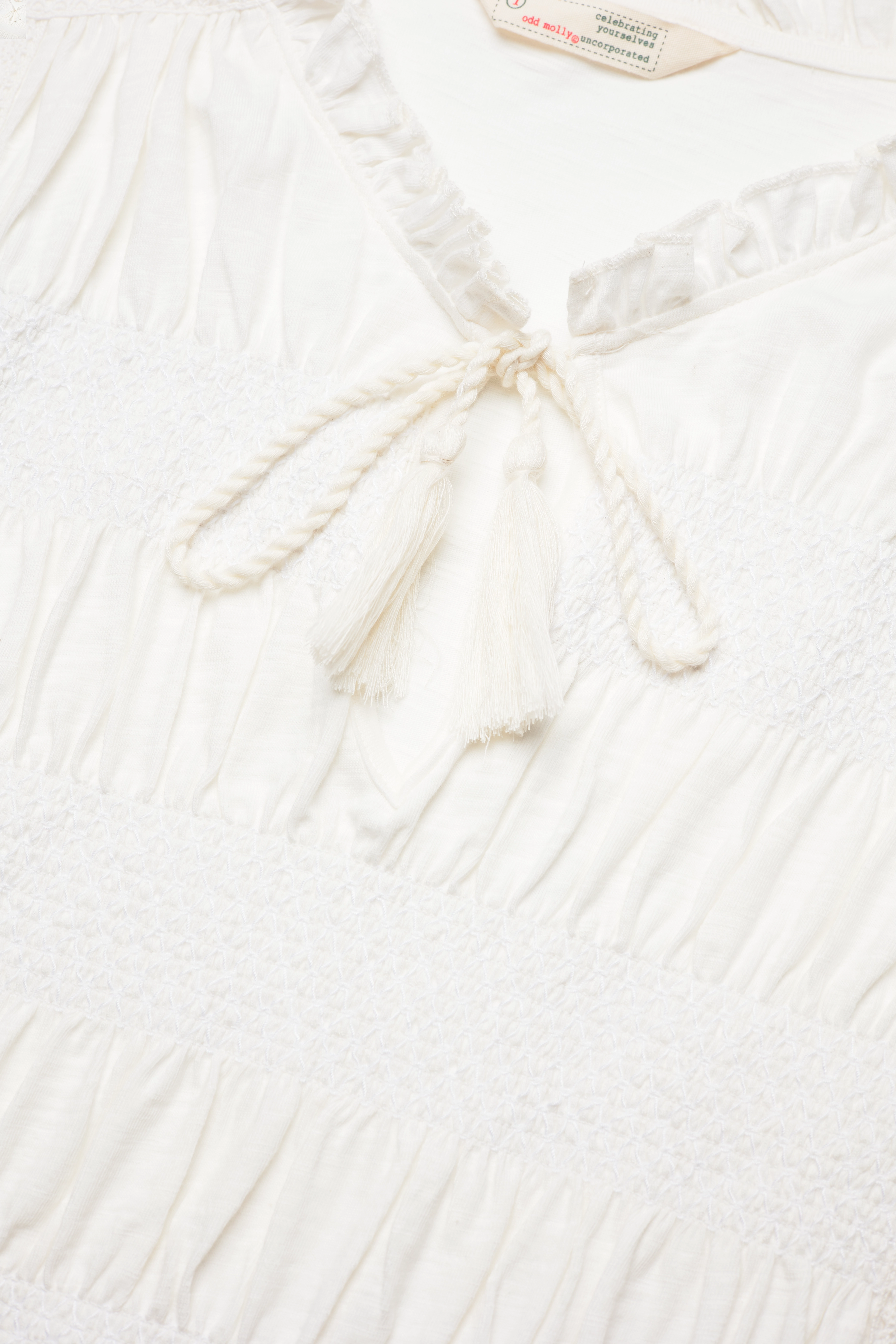 ODD MOLLY - Elvira SS Top - light chalk - 4