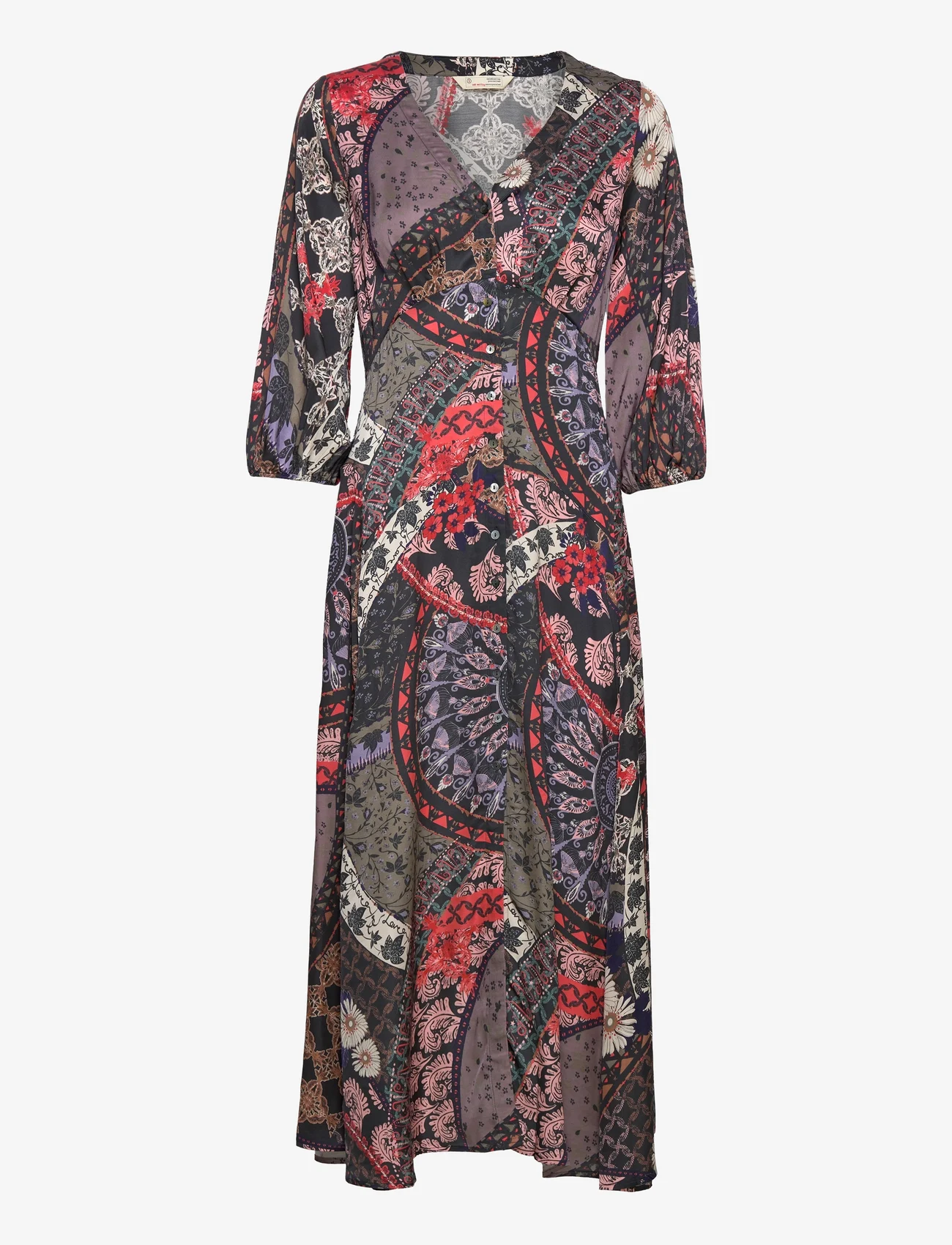 ODD MOLLY - Anita Long Dress - vidutinio ilgio suknelės - deep asphalt - 0