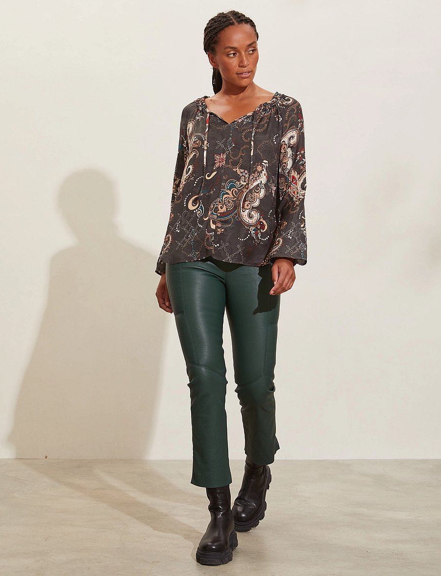 ODD MOLLY - Jody Blouse - langærmede bluser - almost black - 0