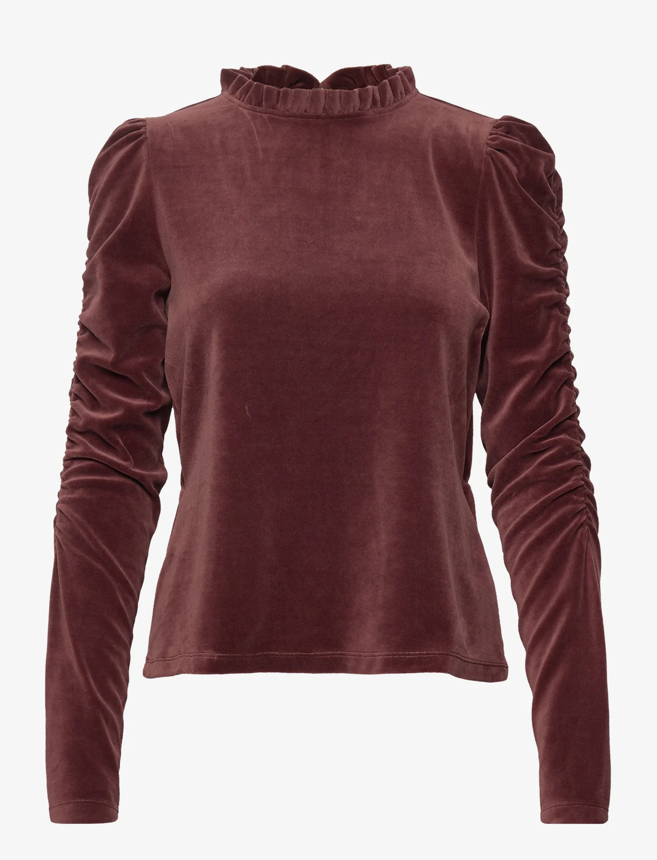 ODD MOLLY - Marion Top - long-sleeved tops - truffle brown - 0