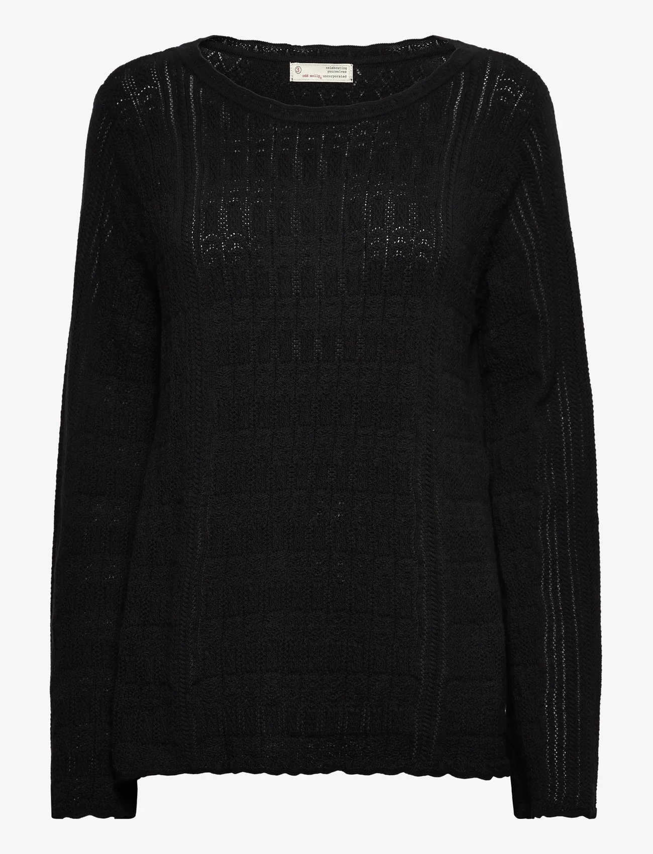 ODD MOLLY - Eden Sweater - megzti drabužiai - almost black - 0