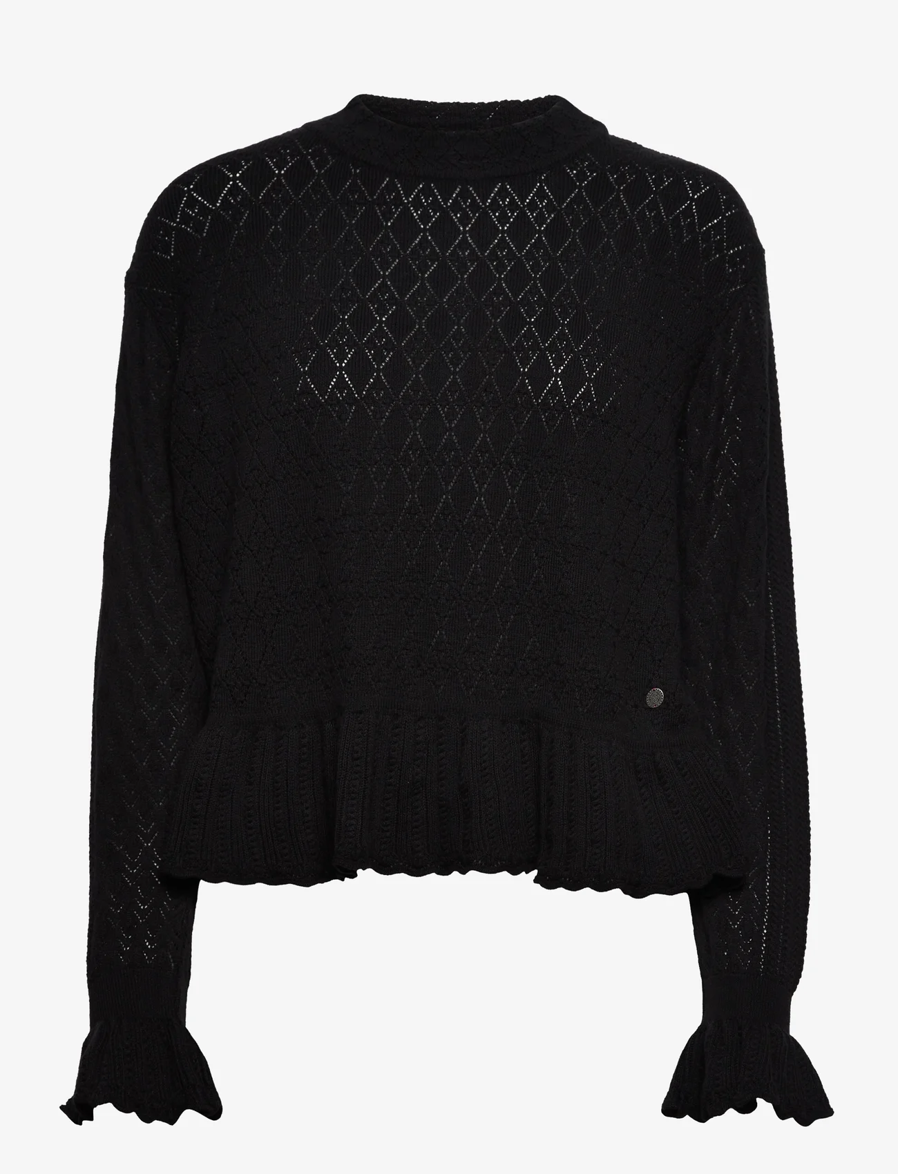 ODD MOLLY - Eden High Neck Sweater - neulepuserot - almost black - 0