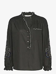 ODD MOLLY - Edie Blouse - long-sleeved blouses - deep asphalt - 0