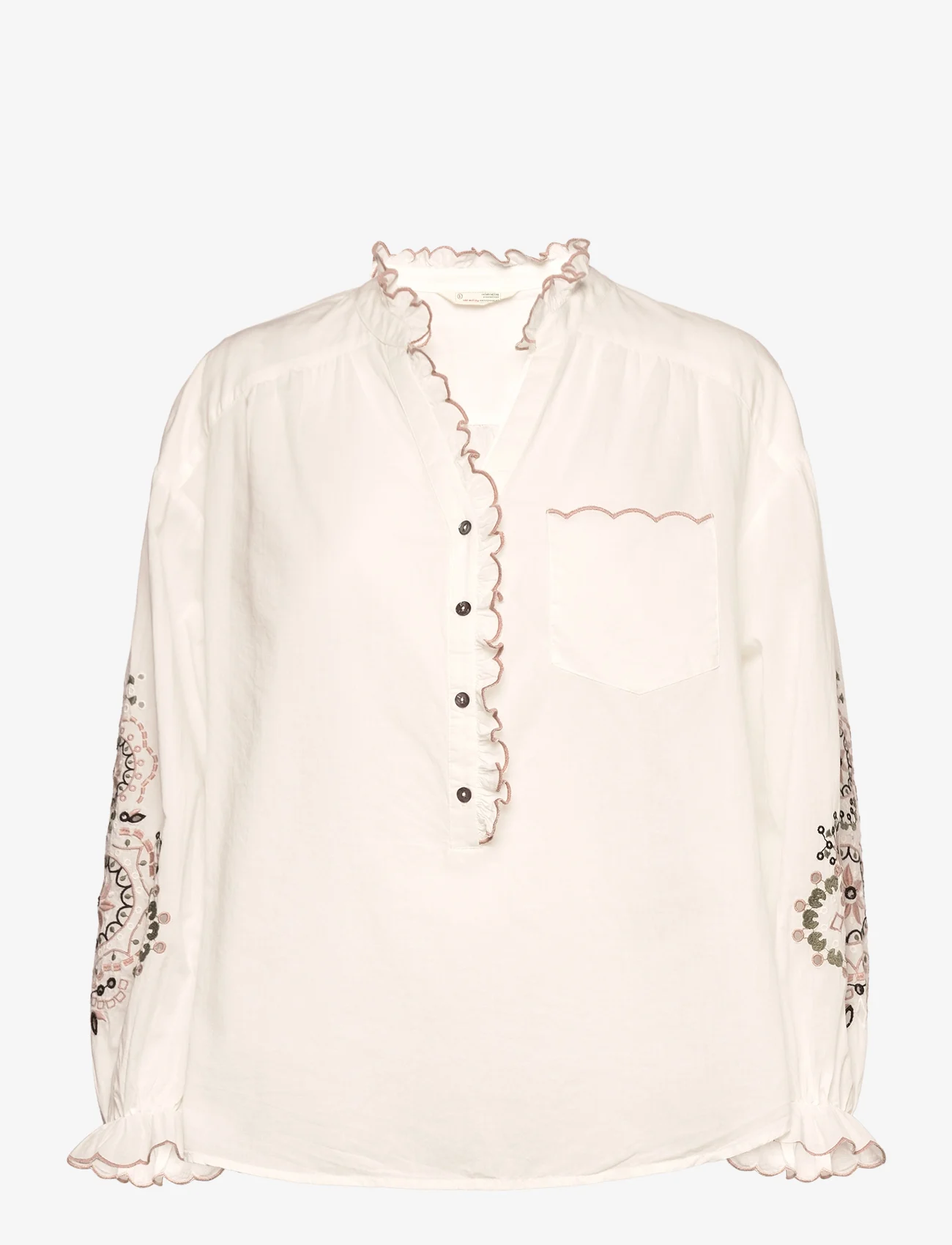 ODD MOLLY - Edie Blouse - long-sleeved blouses - light chalk - 0