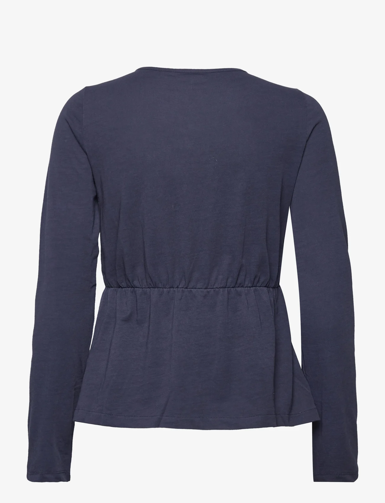 ODD MOLLY - Ragna LS Top - long-sleeved blouses - dark blue - 1