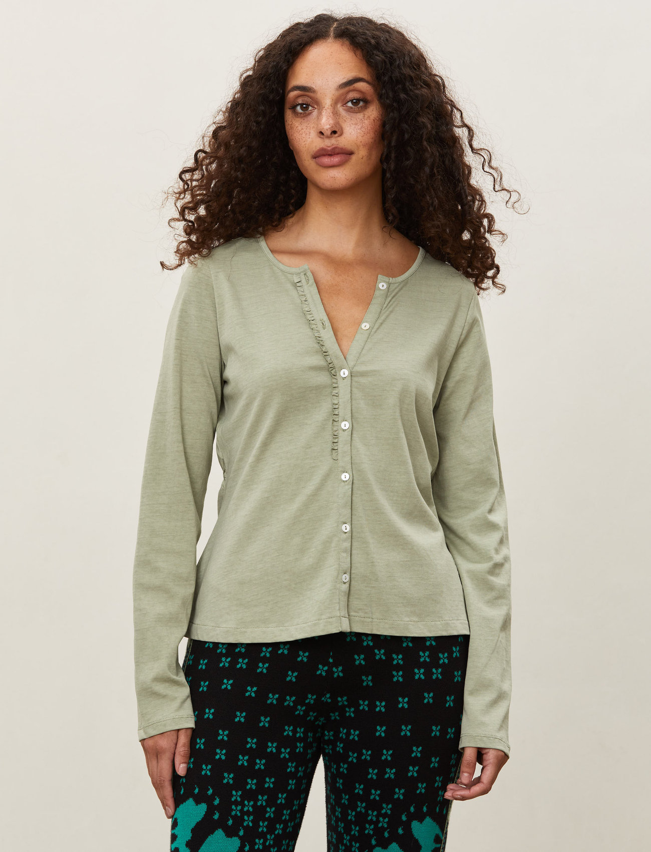 ODD MOLLY - Ragna LS Top - blouses à manches longues - light sage - 0