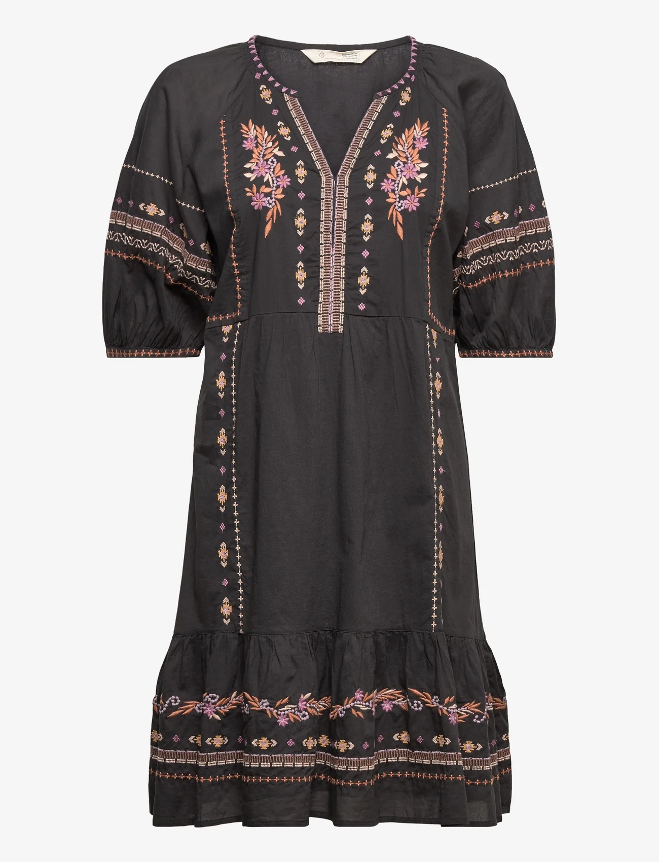 ODD MOLLY - Amira Short Dress - marškinių tipo suknelės - deep asphalt - 0