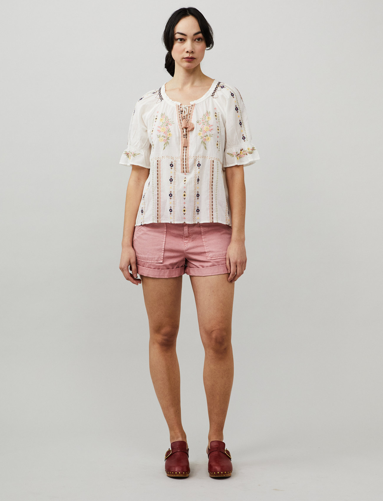 ODD MOLLY - Amira Blouse - short-sleeved blouses - off white - 0