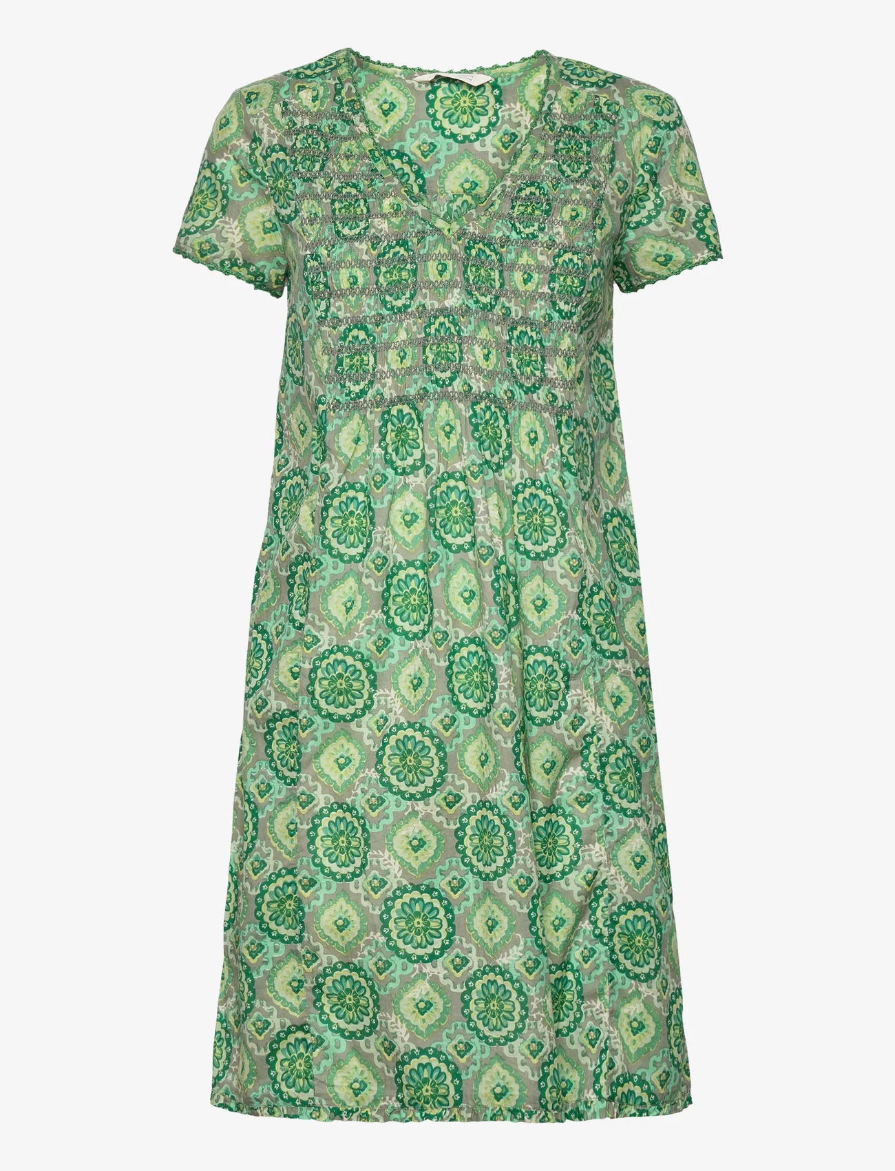ODD MOLLY - Scarlet Short Dress - t-shirt dresses - happy green - 0