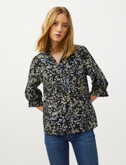 ODD MOLLY - River Blouse - long sleeved blouses - almost black multi - 0