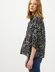 ODD MOLLY - River Blouse - long sleeved blouses - almost black multi - 4