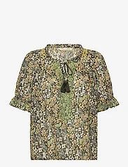 ODD MOLLY - Phoenix Blouse - short-sleeved blouses - deep asphalt - 0