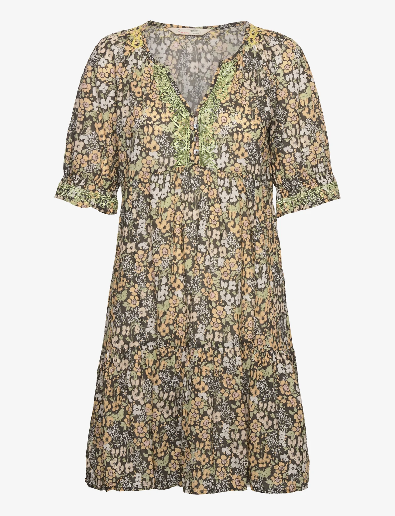 ODD MOLLY - Phoenix Short Dress - vasarinės suknelės - deep asphalt - 0