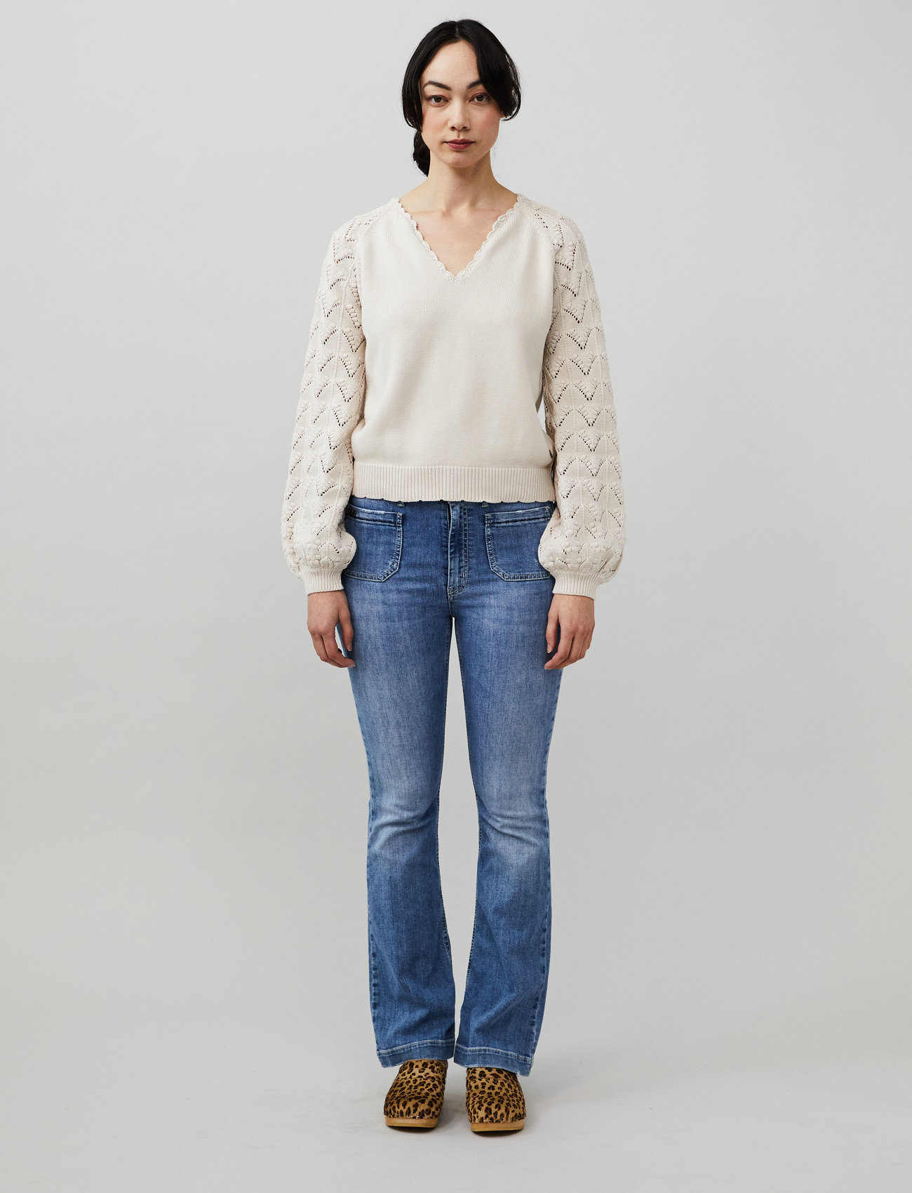 ODD MOLLY - Belle Sweater - stickade tröjor - porcelain - 0