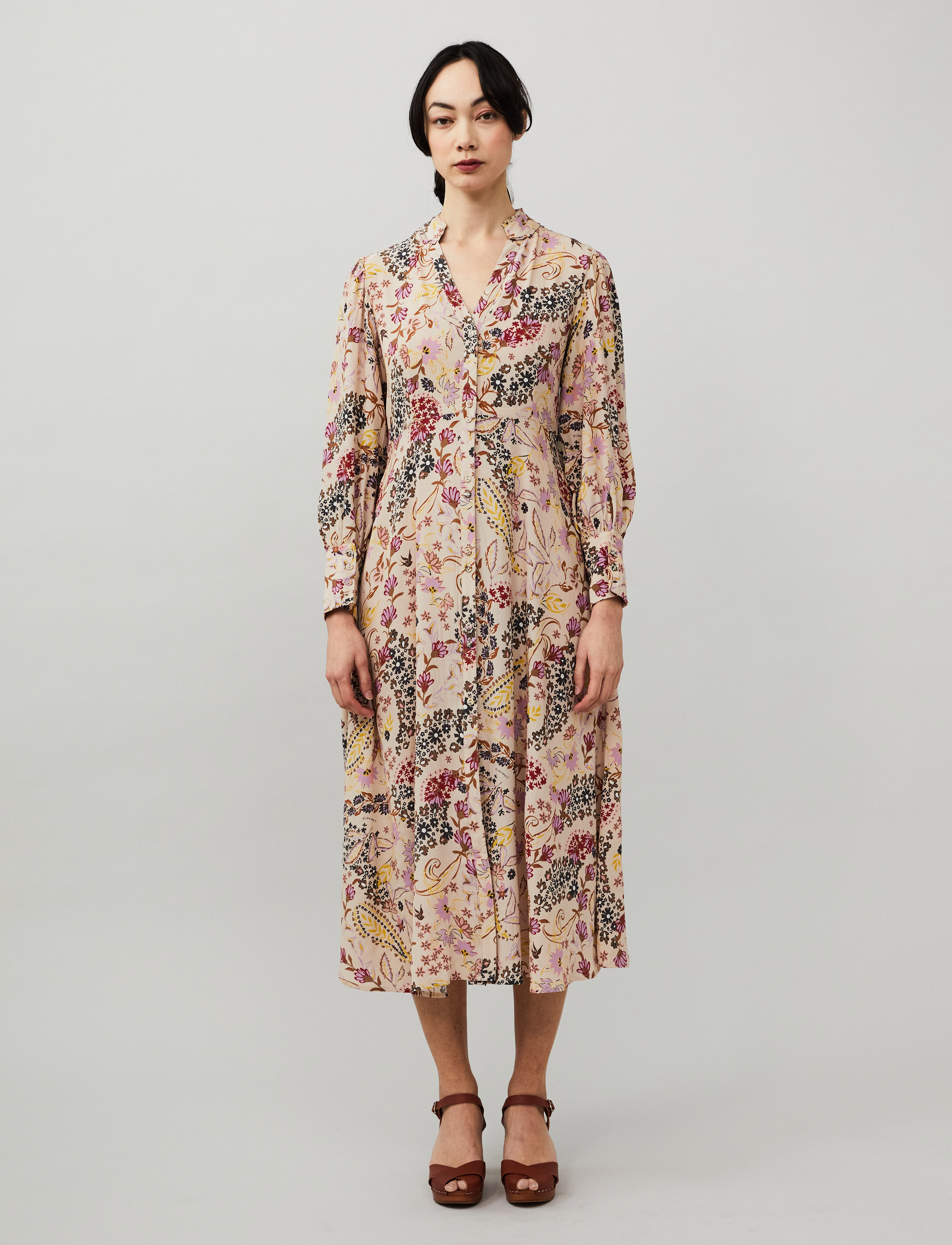 ODD MOLLY Callie Dress - Jurken - NEUTRAL BEIGE / multi